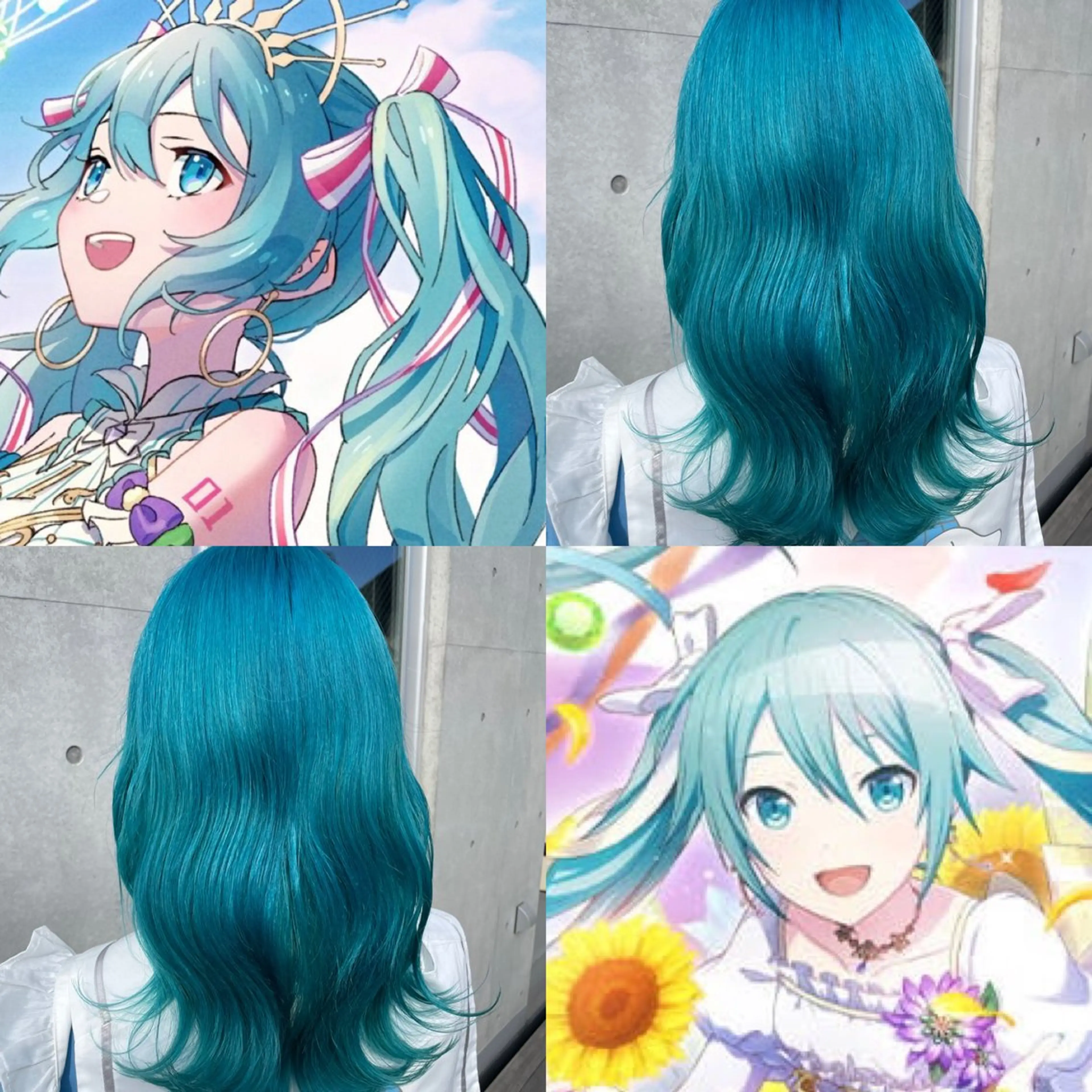 セミロング カラー インナーカラー 推し ブリーチ  髪質改善のヘアスタイル