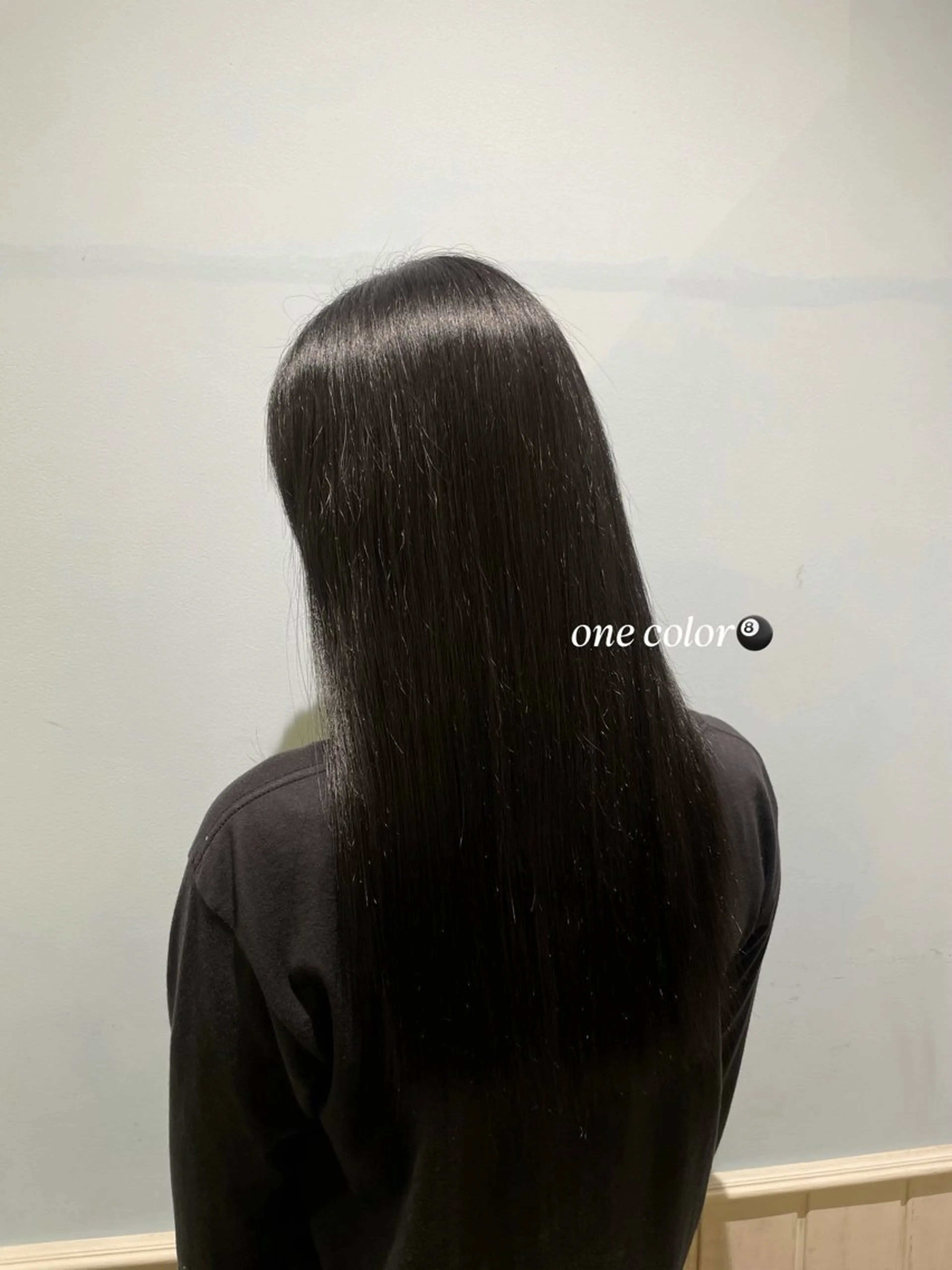 【ワンカラー🧸🤎】+Aujua 4step treatment/透明感カラーの写真