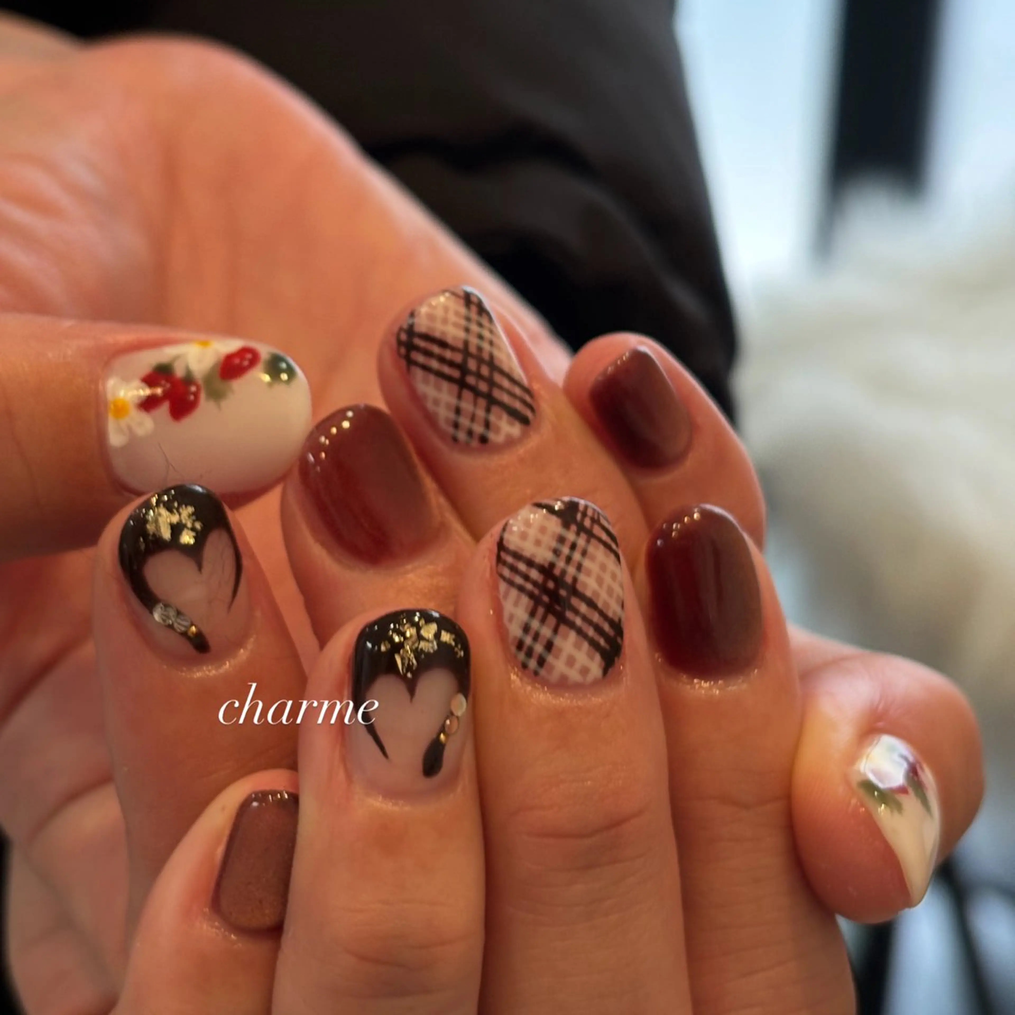 ネイル バレンタイン ハンドネイル charme nailのネイルデザイン