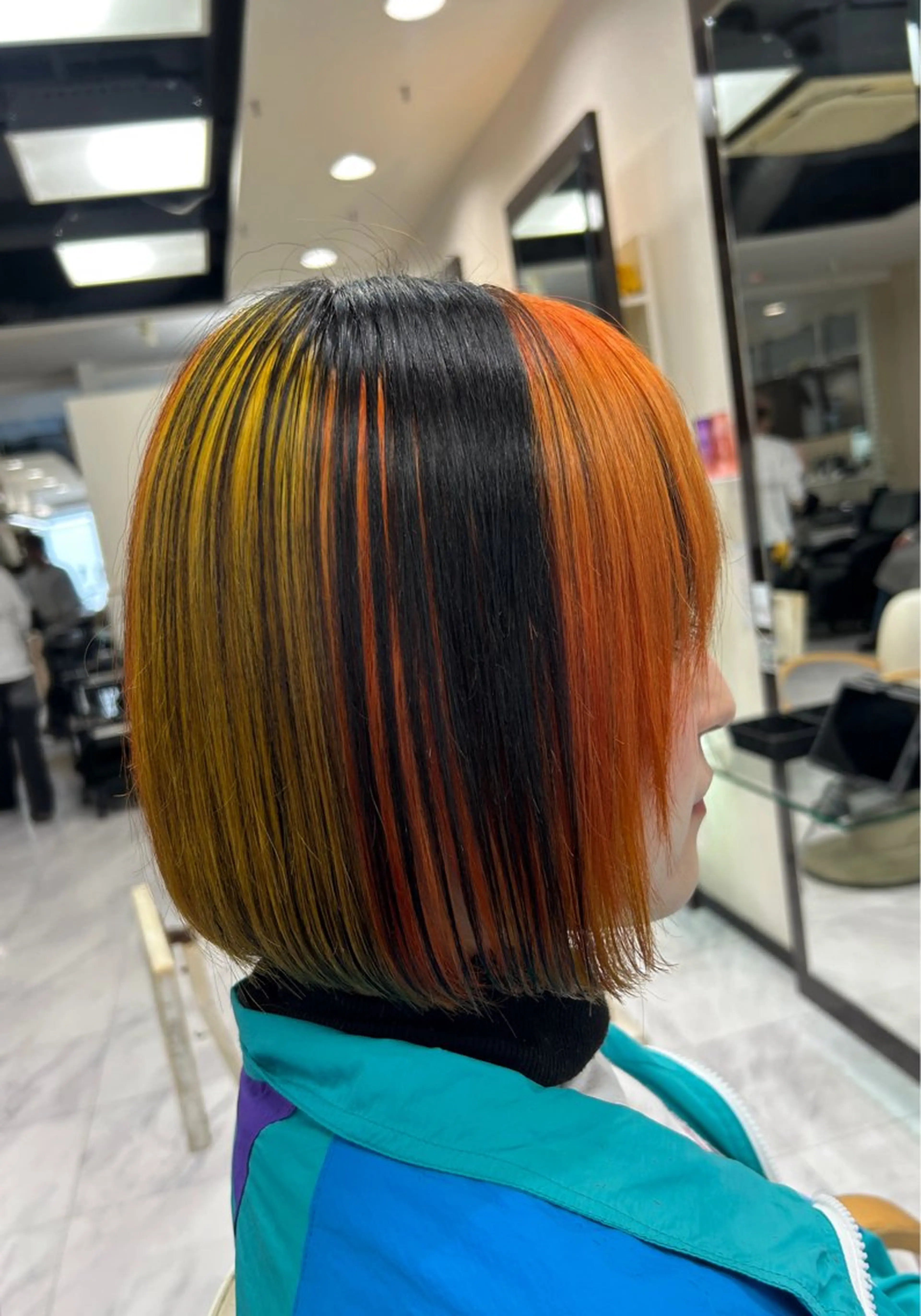 ミディアム カラー デザインカラー ヘアカラー 🍊小川実里🍊 /カラーレイヤーのヘアスタイル