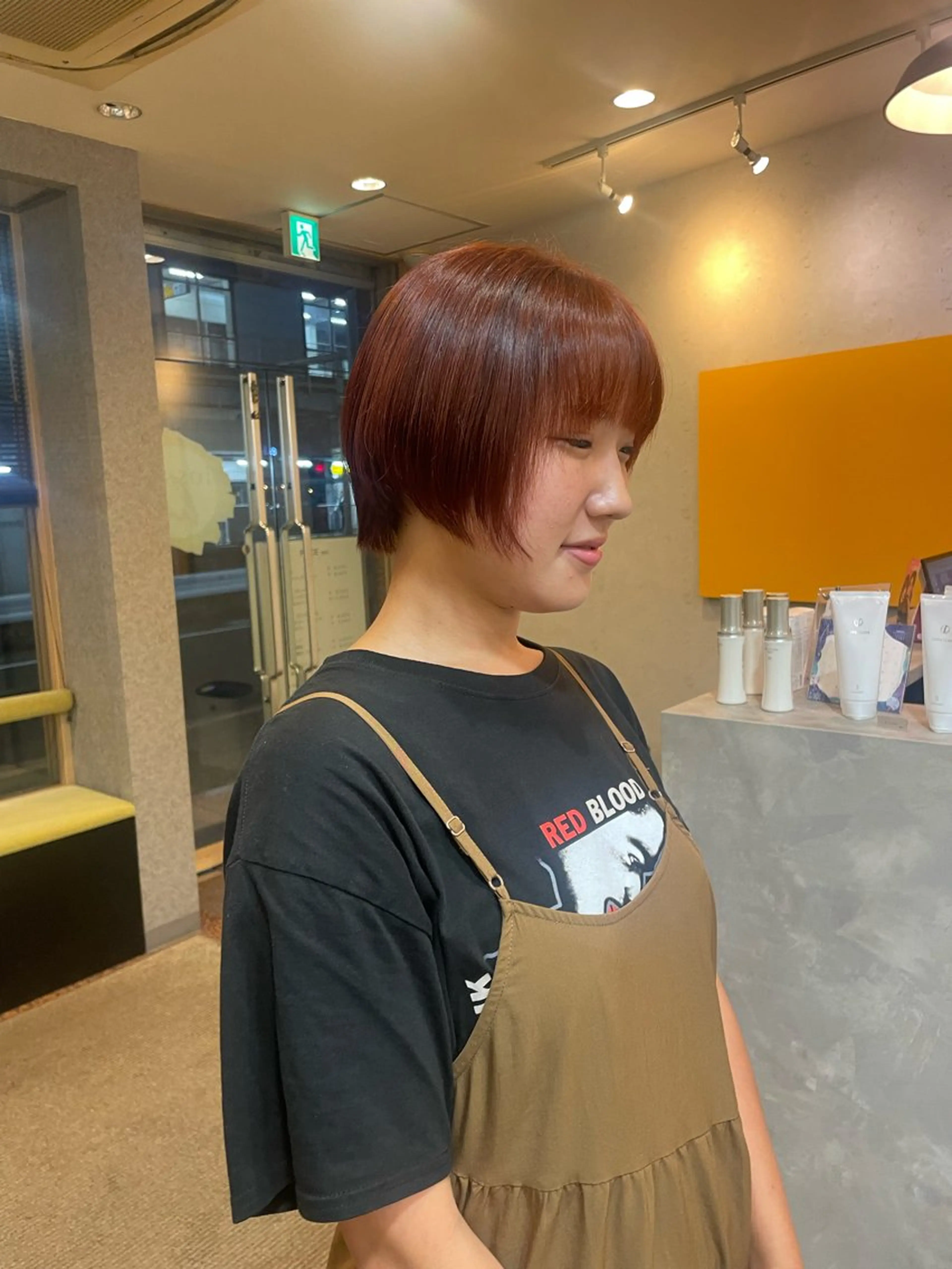 ショート カラー ブリーチ ブリーチなしカラー オレンジ 髪質改善/Bloss om🌷高橋沙衣のヘアスタイル