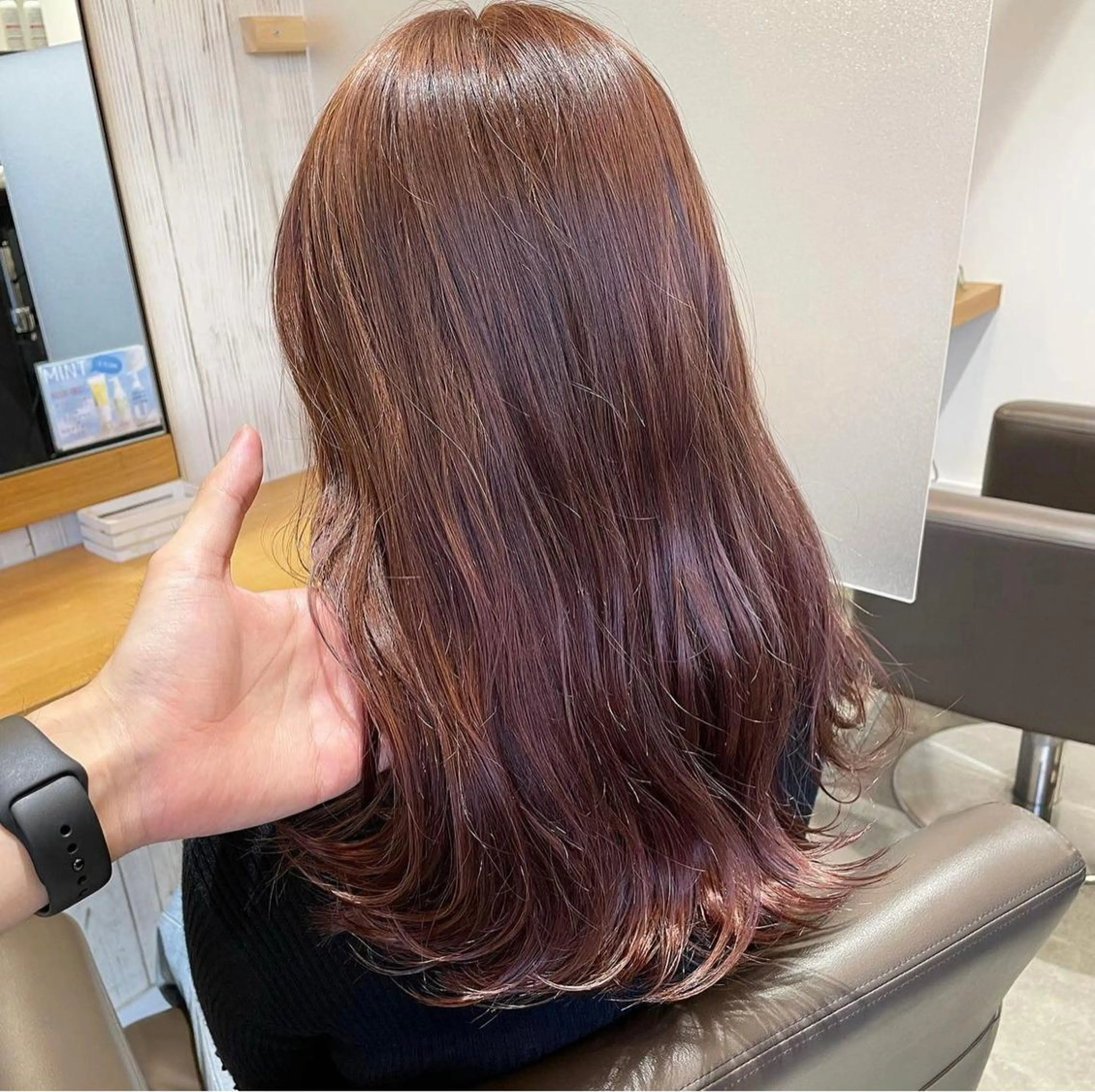 ロング カット ヘアカラー 葵/レイヤーカット/ 韓国風/透明感カラーのヘアスタイル