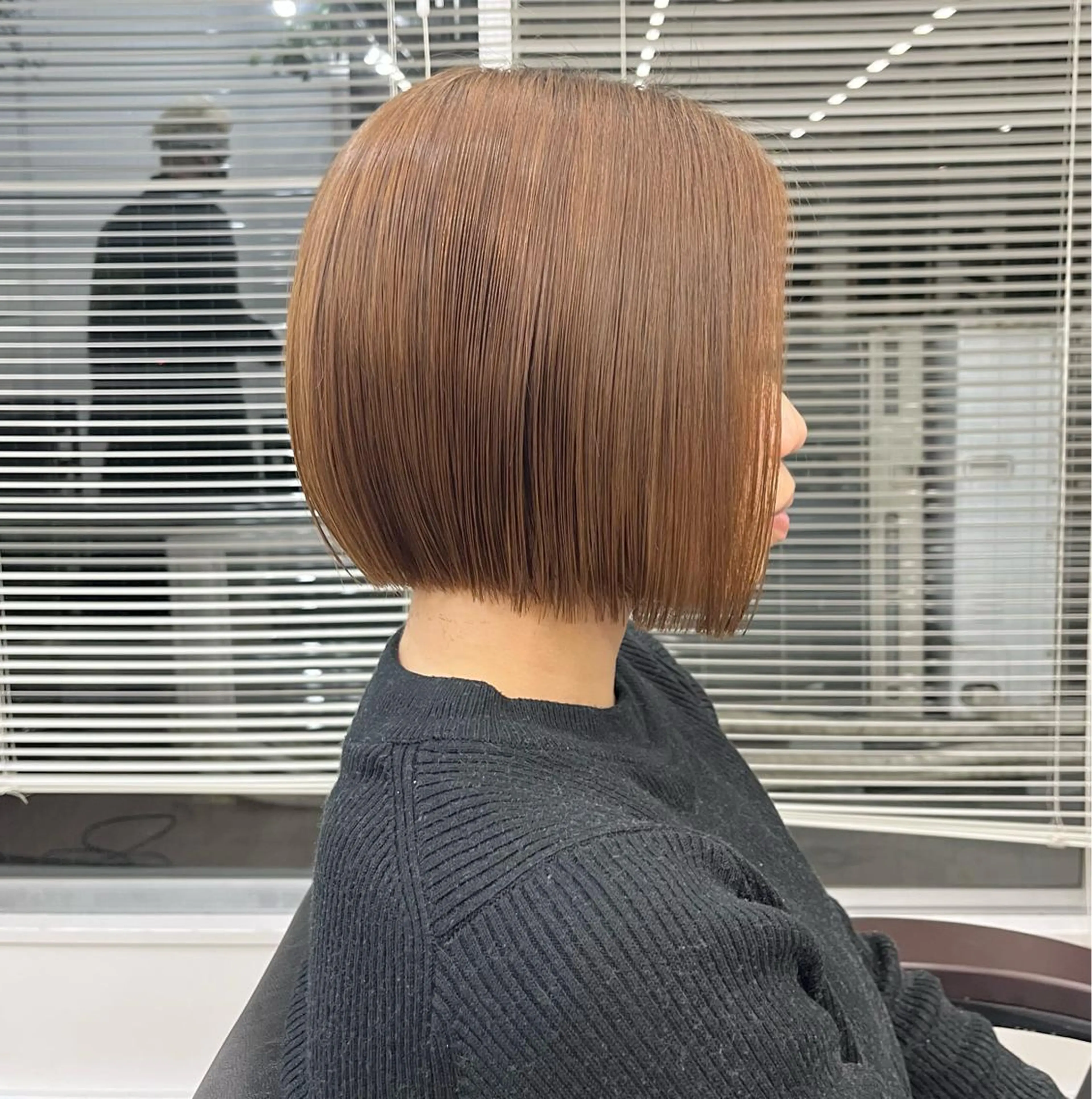 ミディアム ヘアアレンジ 切りっぱなしボブ ボブ HIROKO / 透明感暖色カラー🎀のヘアスタイル