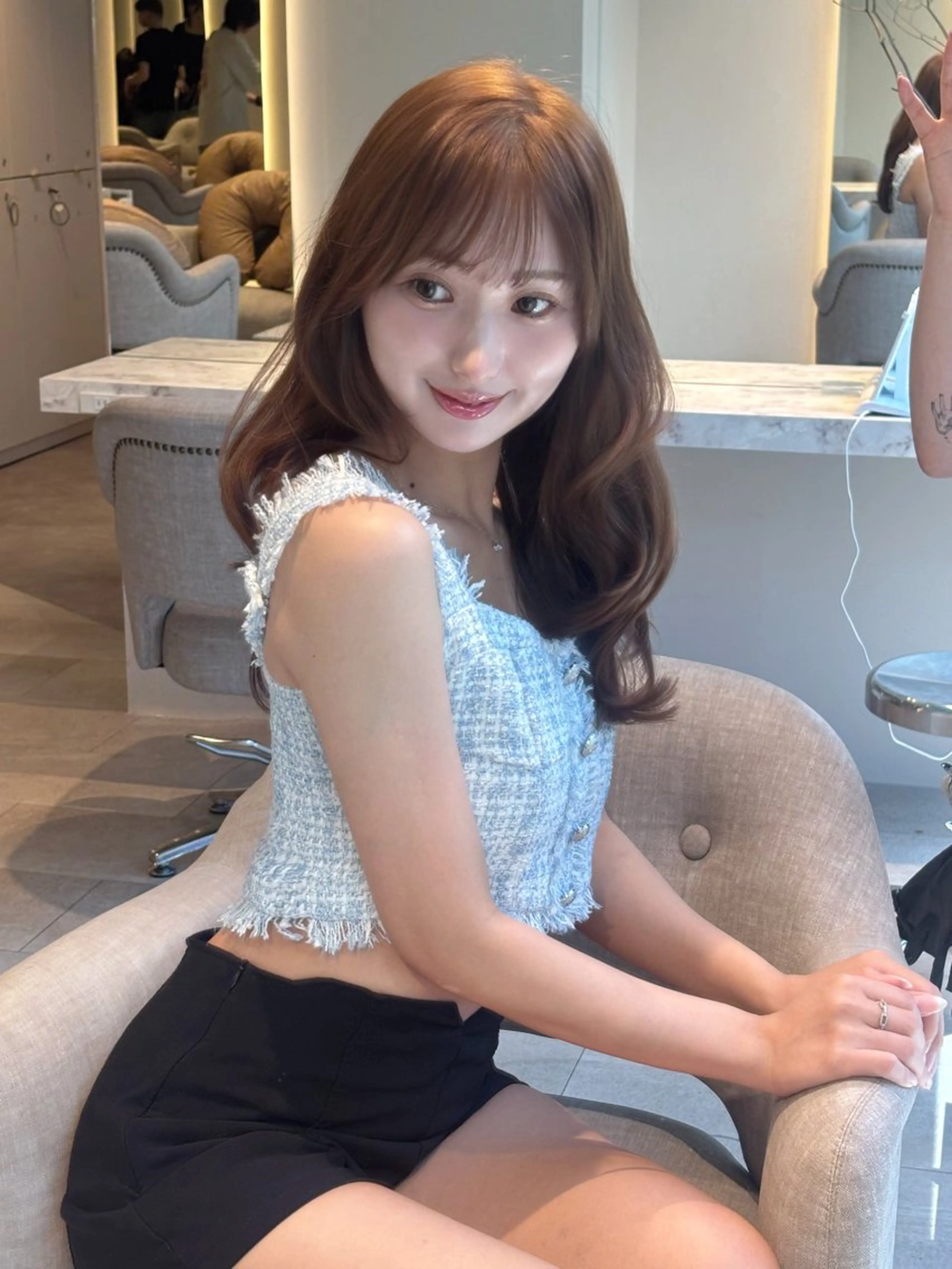 ロング レイヤーカット レイヤーカット/ 透明感カラー🤍楓のヘアスタイル