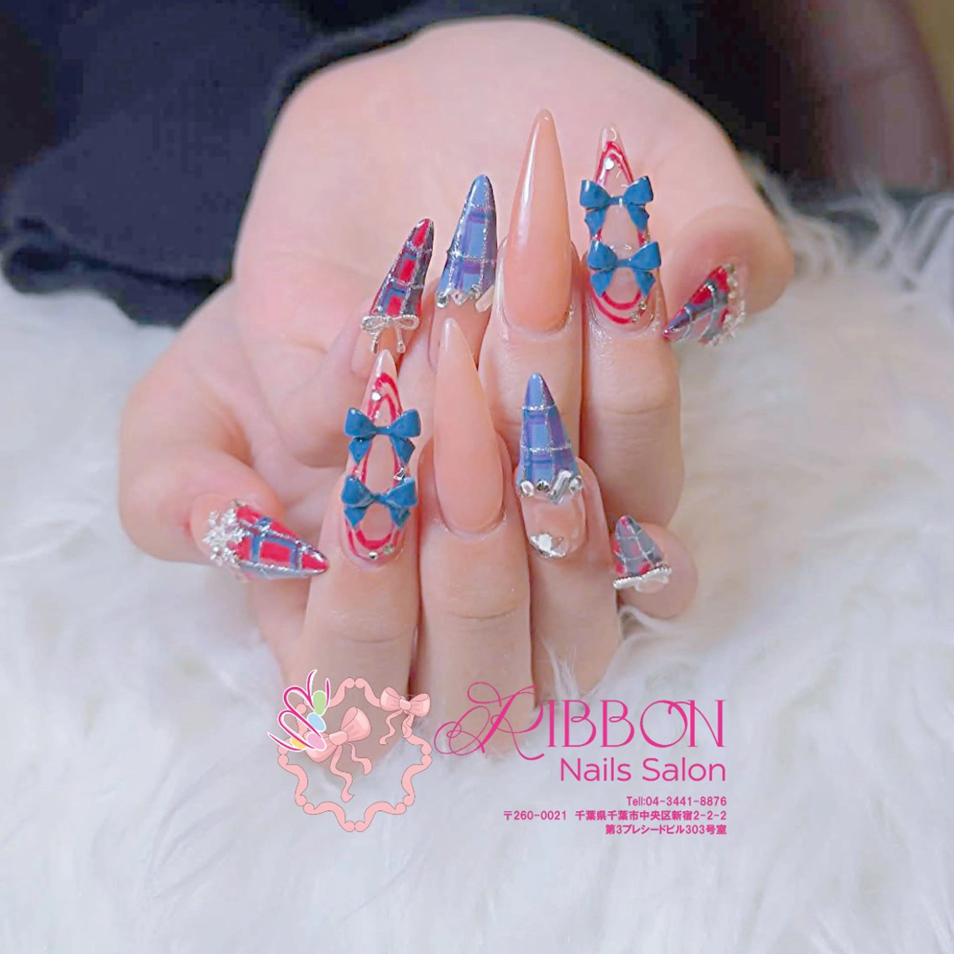 ネイル フレンチネイル ジェルネイル マグネットネイル 持ち込み ニュアンスネイル ハンドネイル Ribbonnail salonのネイルデザイン