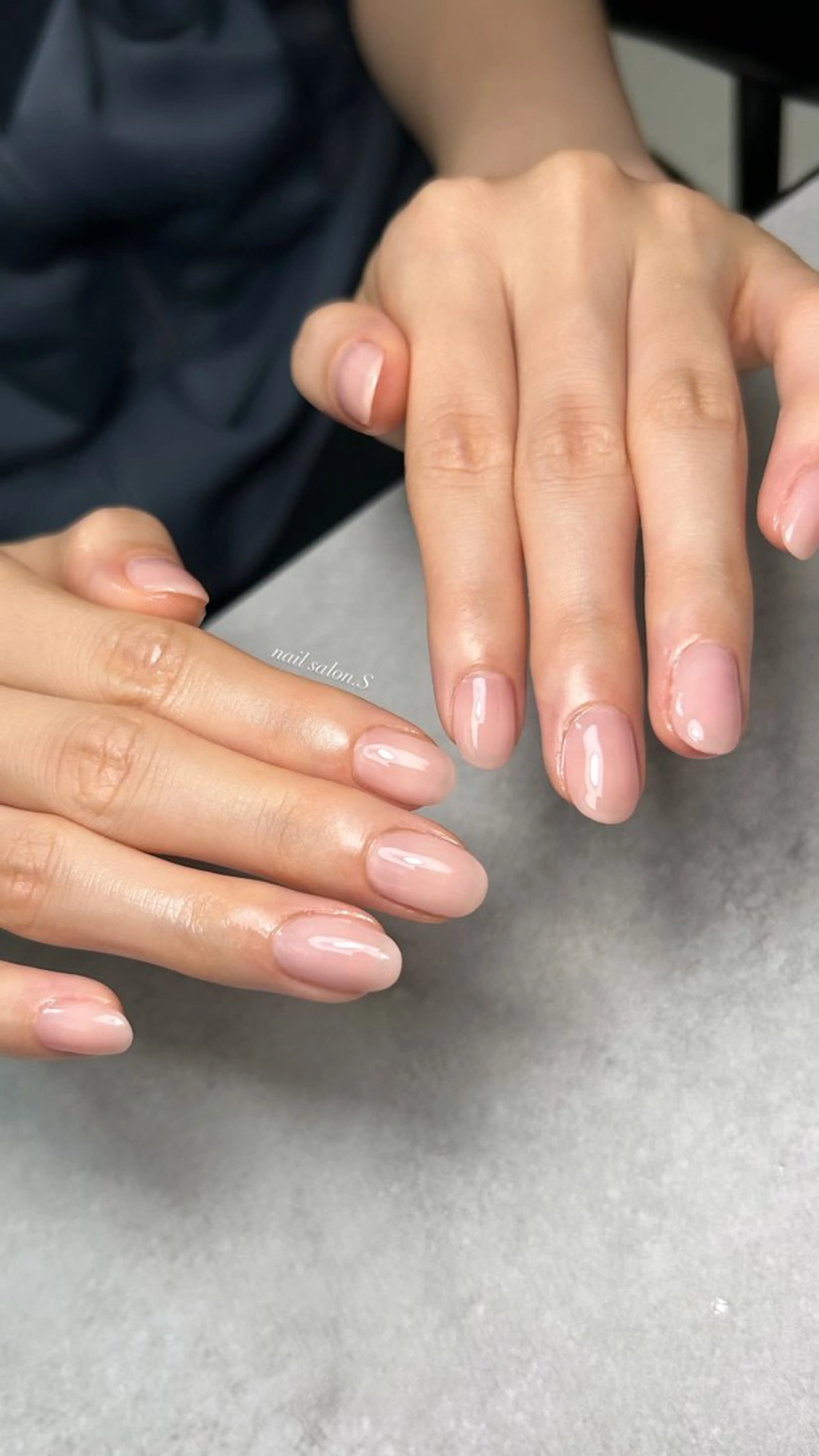 ネイル 長さ出し ジェルネイル ワンカラーネイル ピンク シンプルネイル ハンドネイル 関山 志乃のネイルデザイン