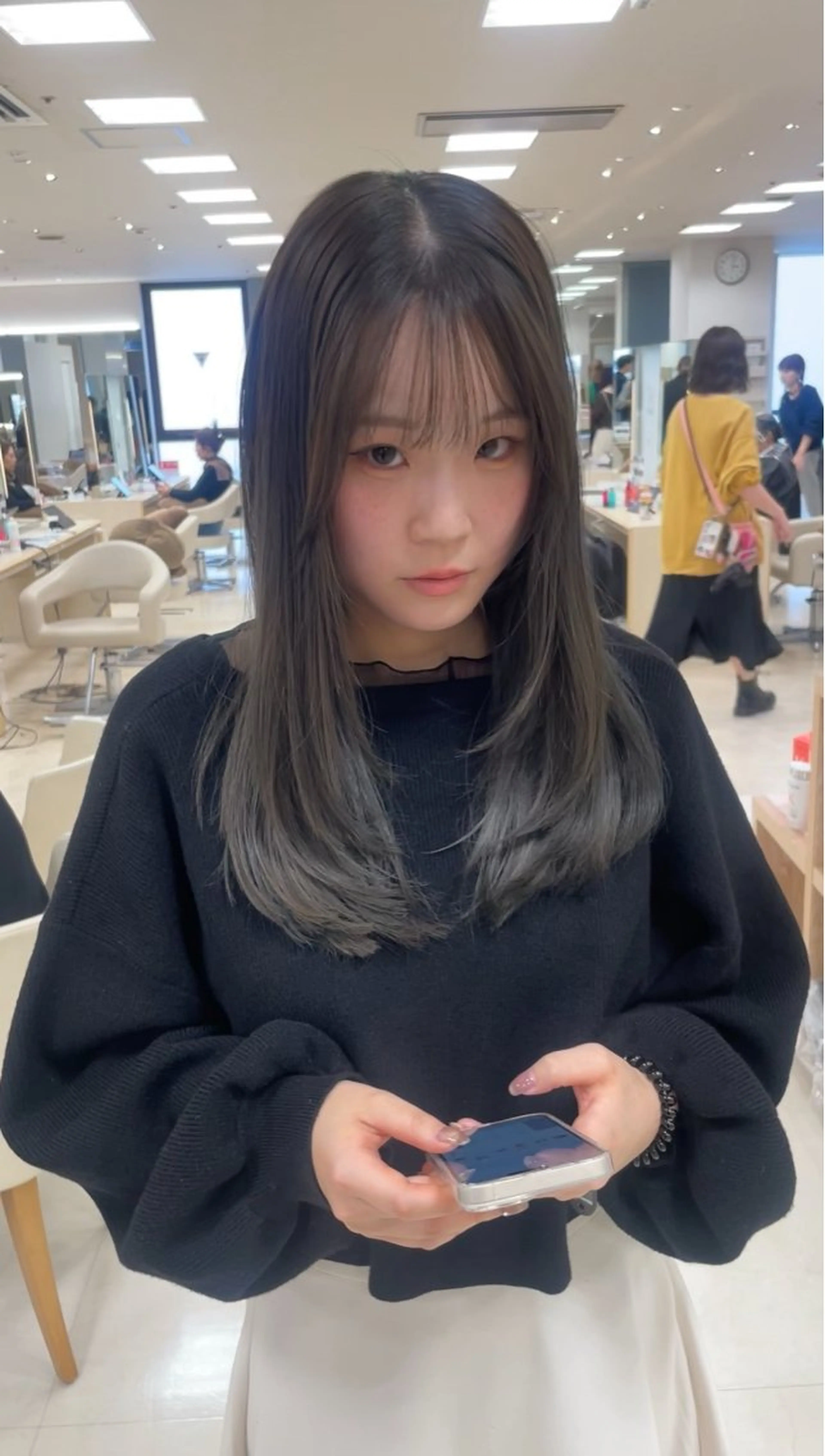 ロング シャドウパーマ／骨格 矯正カット　トモキのヘアスタイル