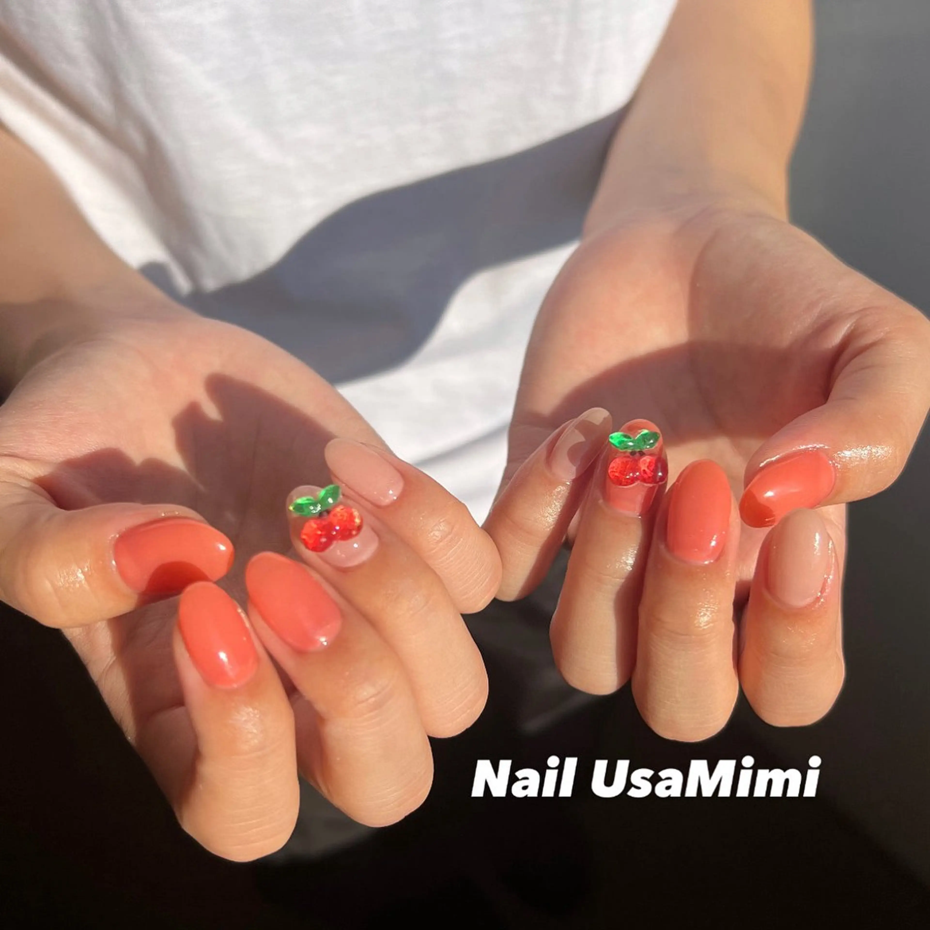 ネイル アートネイル オーロラネイル フレンチネイル ジェルネイル グラデーション 本町NailUsa Mimi RIKOのネイルデザイン