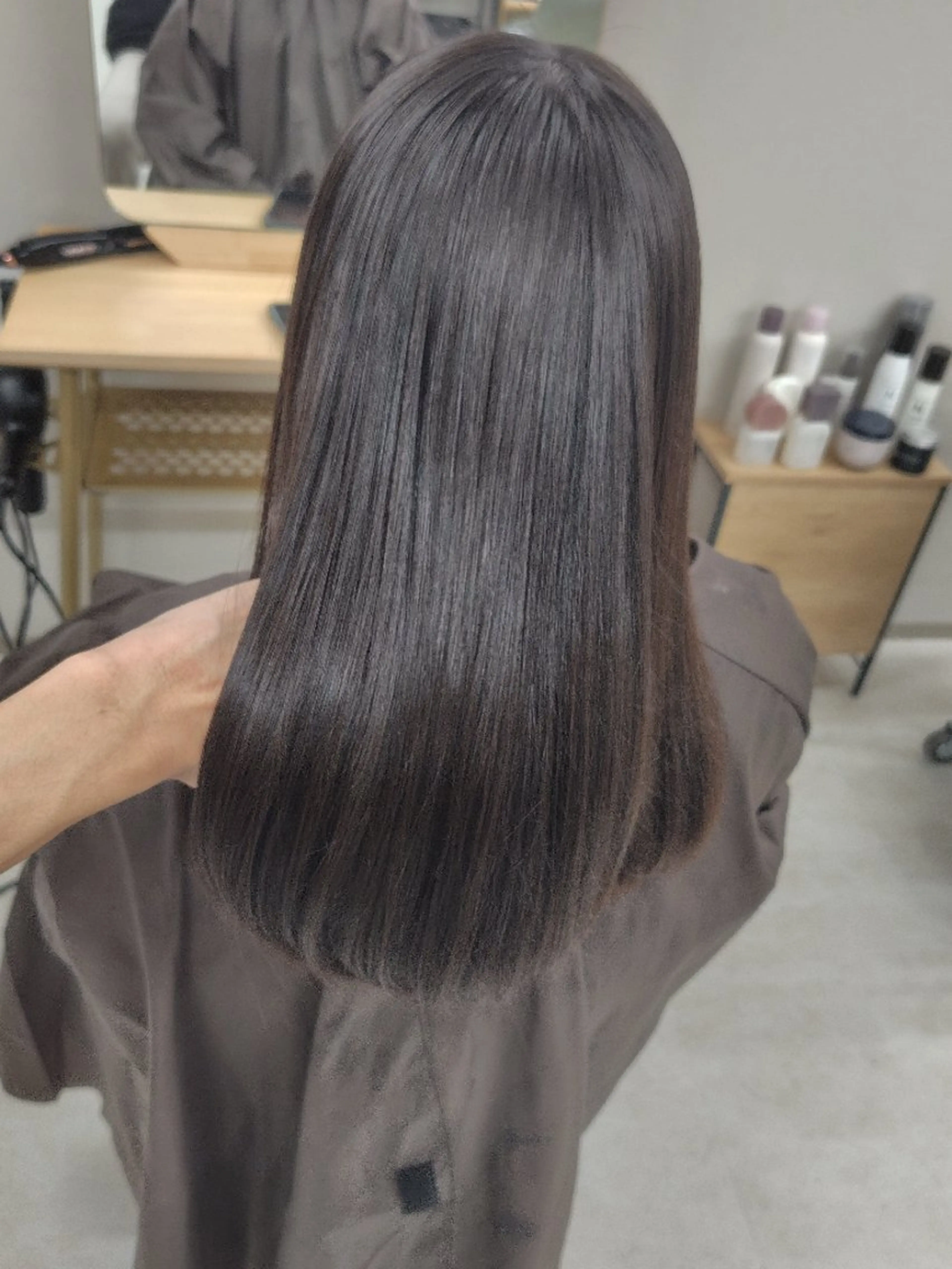 『フルコース』カット+全体カラー+艶髪ストレートor縮毛矯正+2STEP TRの写真