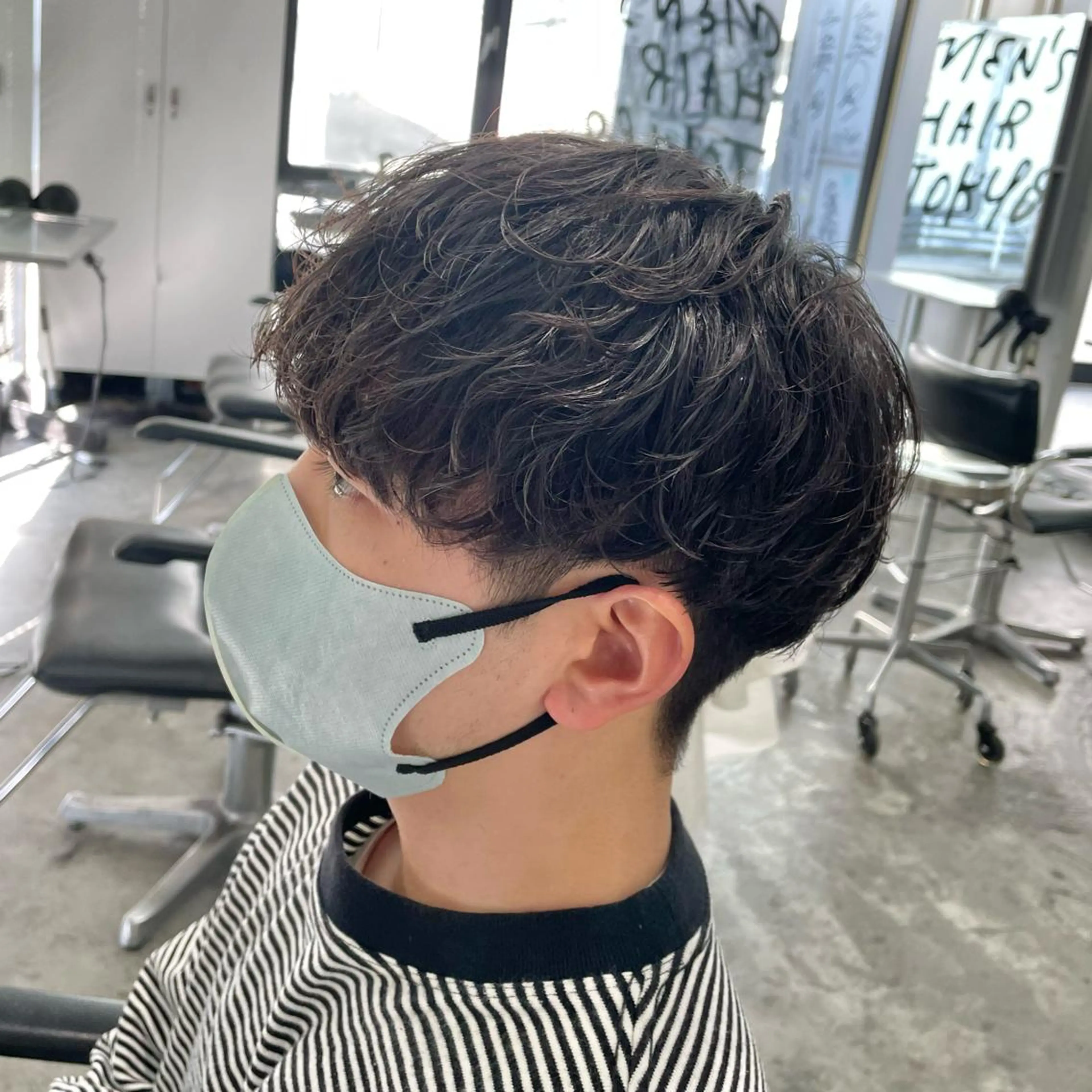 ショート パーマ メンズ マッシュ カット パーマ メンズ特化美容師/ 藤戸 椋のヘアスタイル