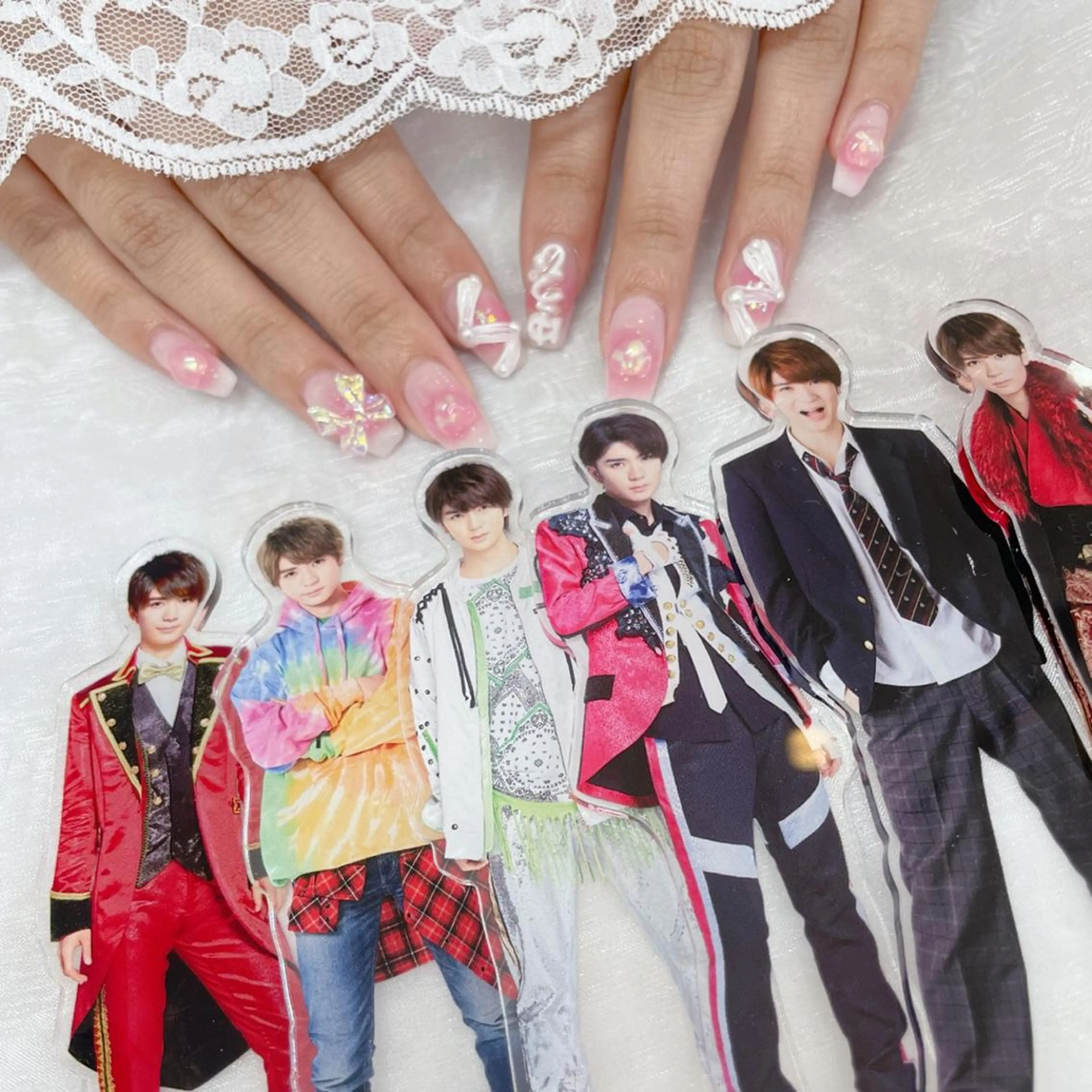 ネイル アートネイル ハート リボン ハンドネイル La neige* yuki 🐩🌙のネイルデザイン