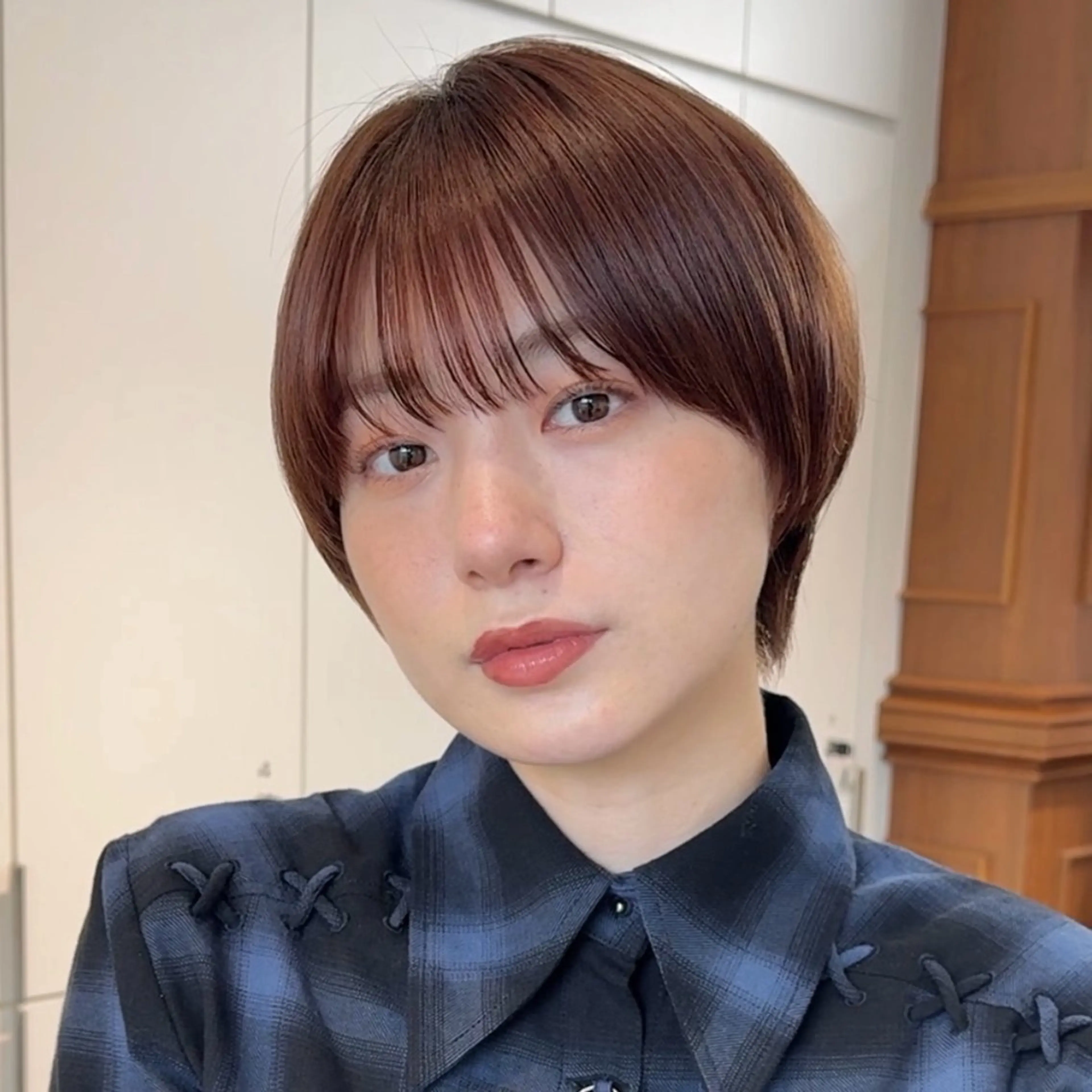 ショート ショートボブ 丸みショート ボブ ショートヘア カット ヘアカラー トリートメント ショート/ボブ/パー マ原宿🪷Akinaのヘアスタイル