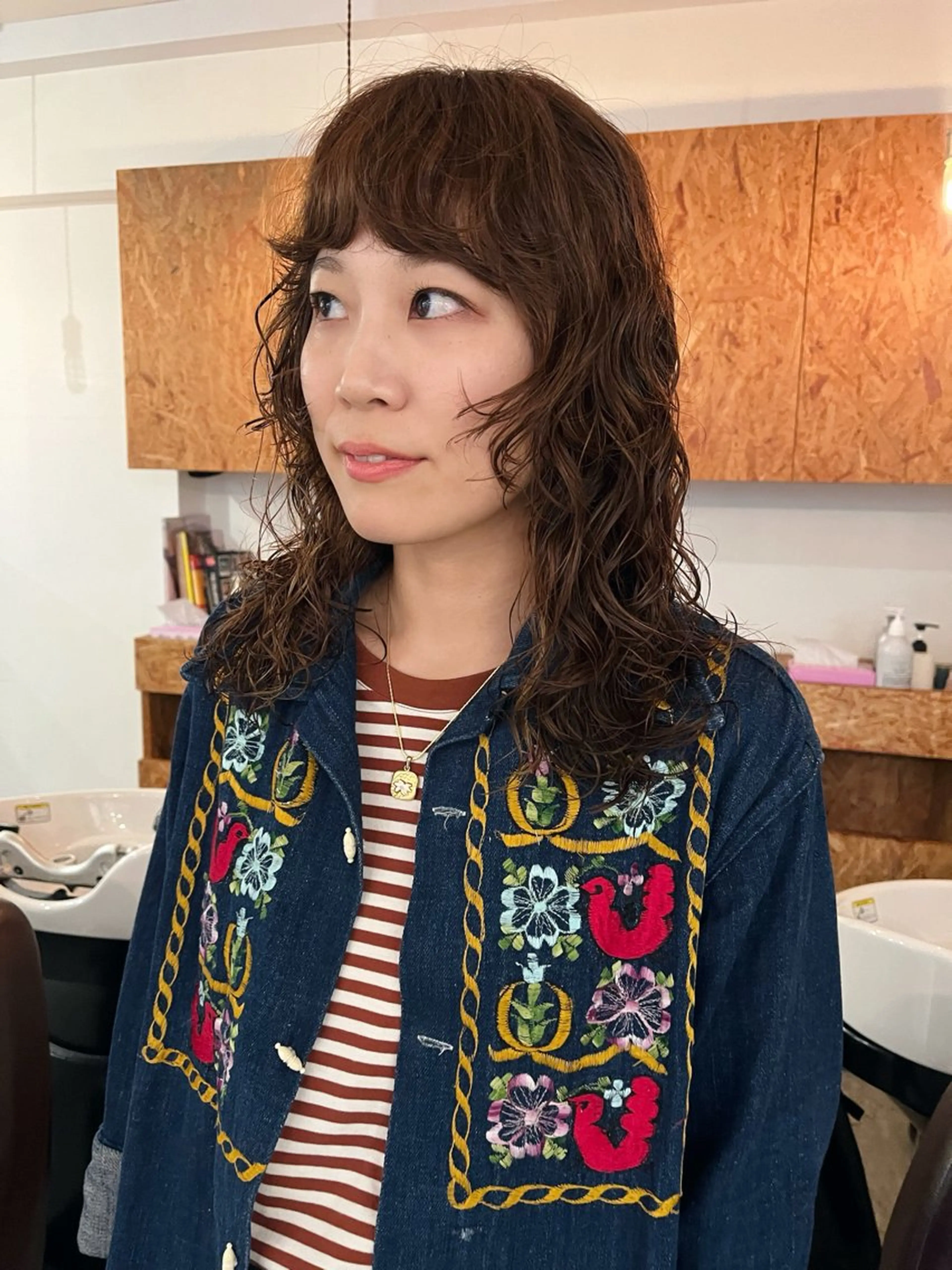 ミディアム パーマ カット パーマ 暖色/パーマ 🌼クニトウメイのヘアスタイル