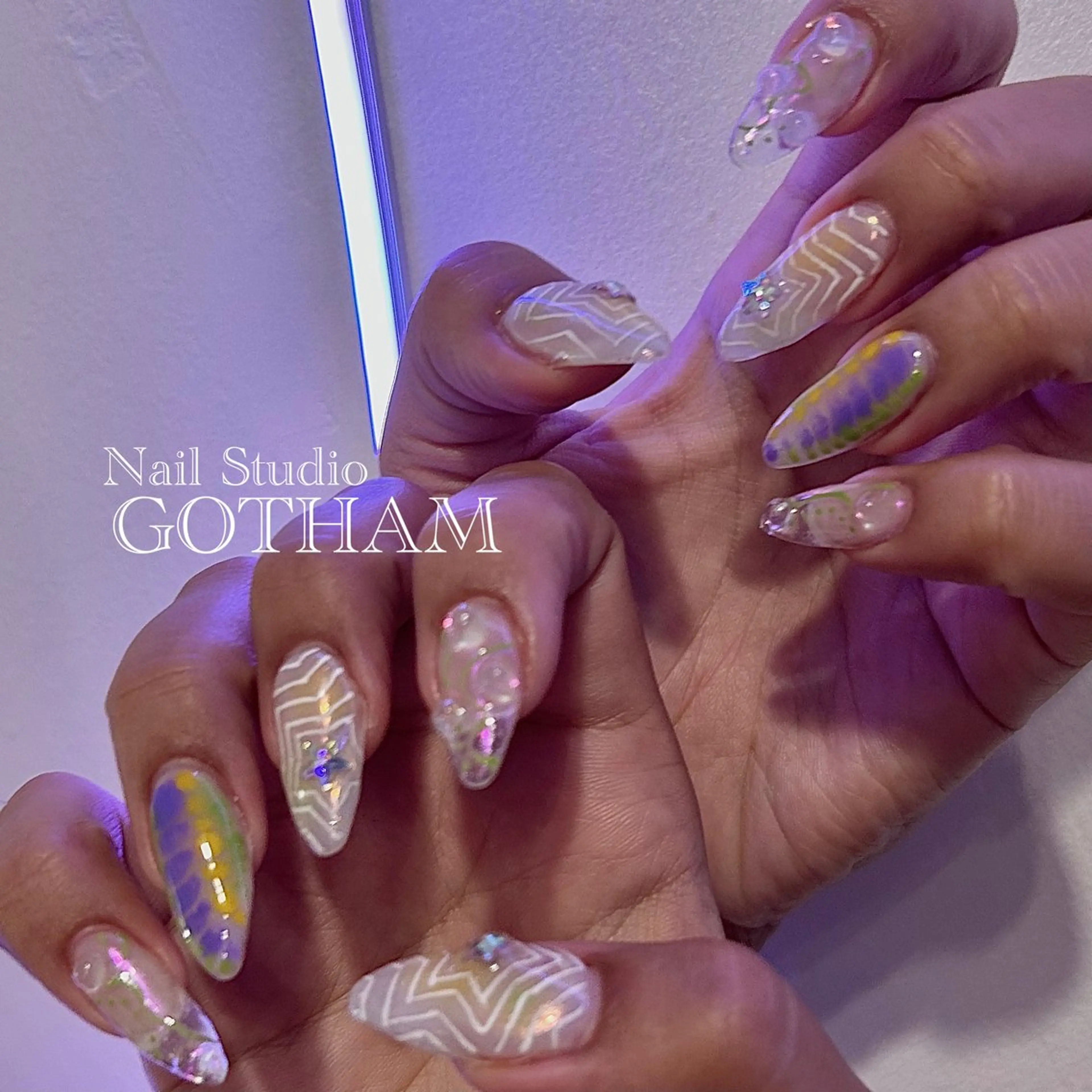 ネイル ハンドネイル 高円寺駅からすぐ🌈 ネイルGOTHAMのネイルデザイン