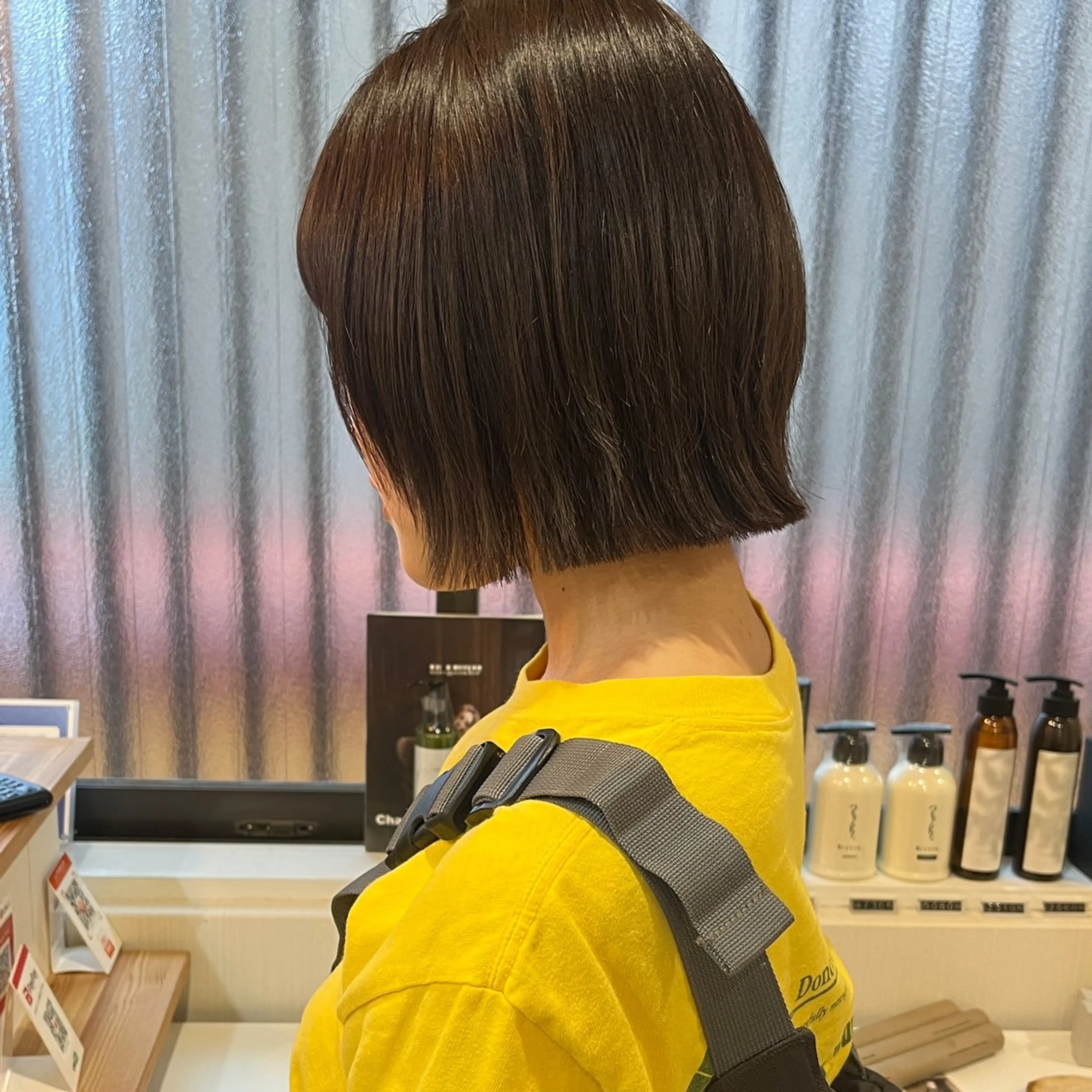 ショート ボブレイヤー ボブ レイヤーカット カット ヘアカラー トリートメント ボブ/透明感カラー /坂口恵梨子のヘアスタイル