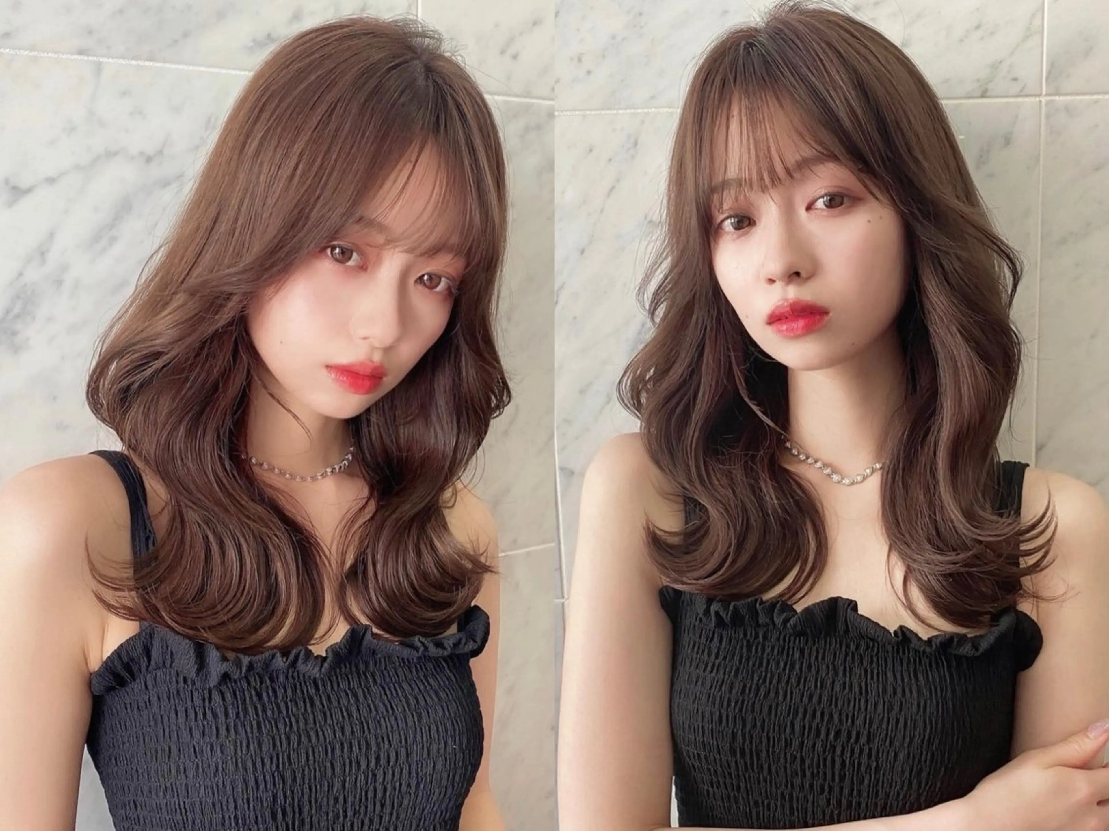 カラー ❤️ブリーチなし💚 ダブルカラー平野実花のヘアスタイル