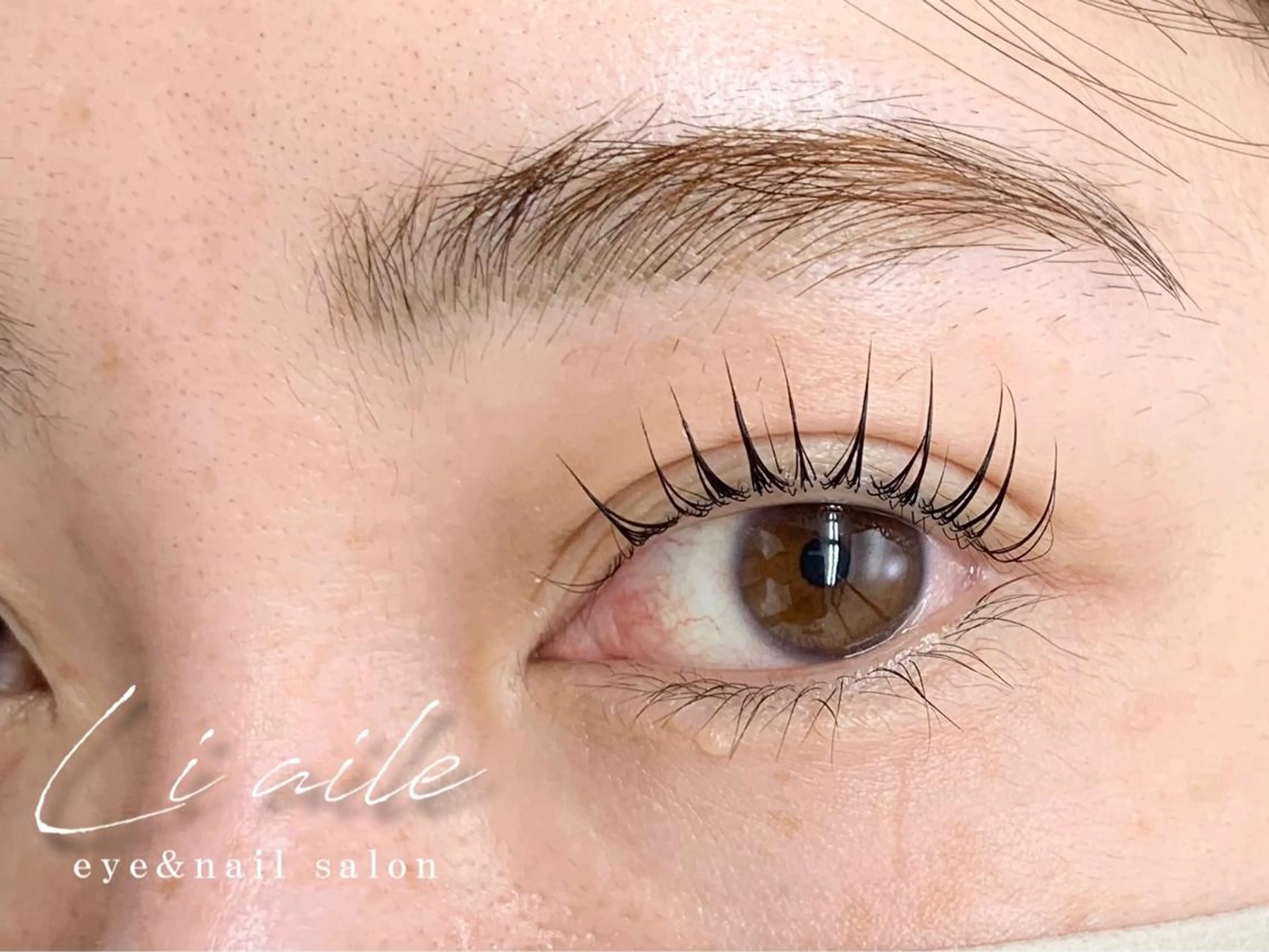 マツエク・マツパ パリジェンヌラッシュリフト まつげパーマ 一重×まつ毛パーマ Li aile - eye&nailsalon -所属・Li aile 【リエル】上本町店のマツエク・マツパデザイン