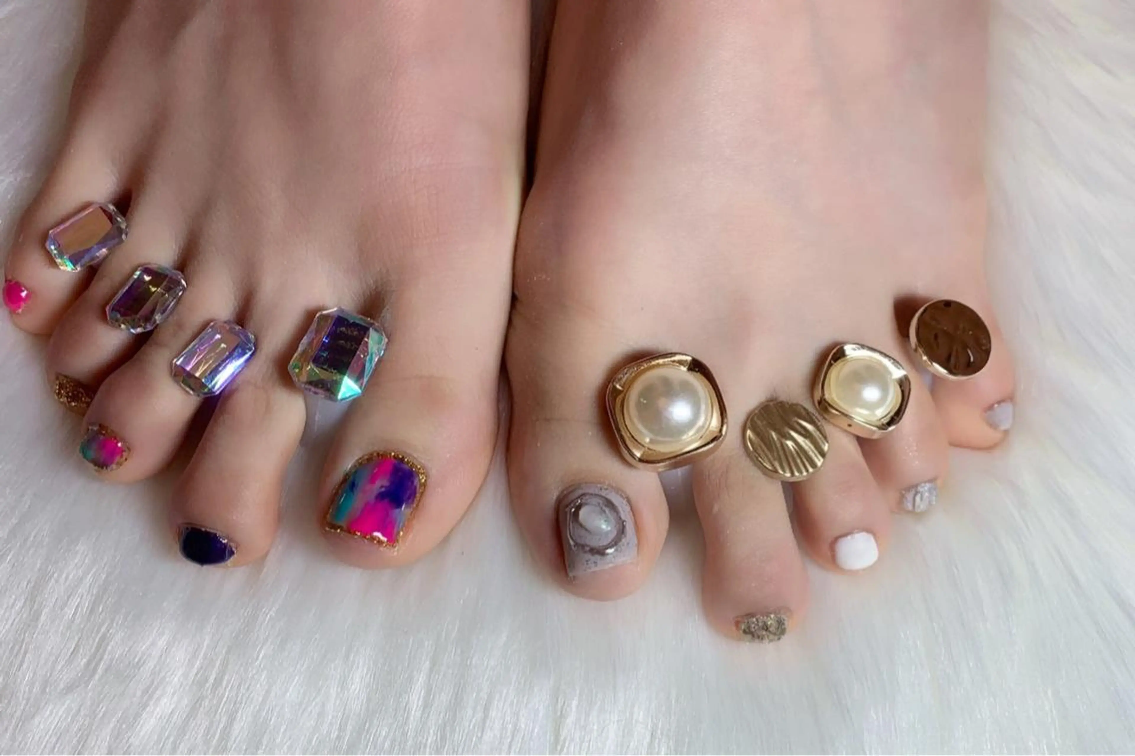 ネイル アニマル柄 アートネイル フットネイル ニュアンスネイル ネイルチップ x.1.0.nail ♡Cのネイルデザイン