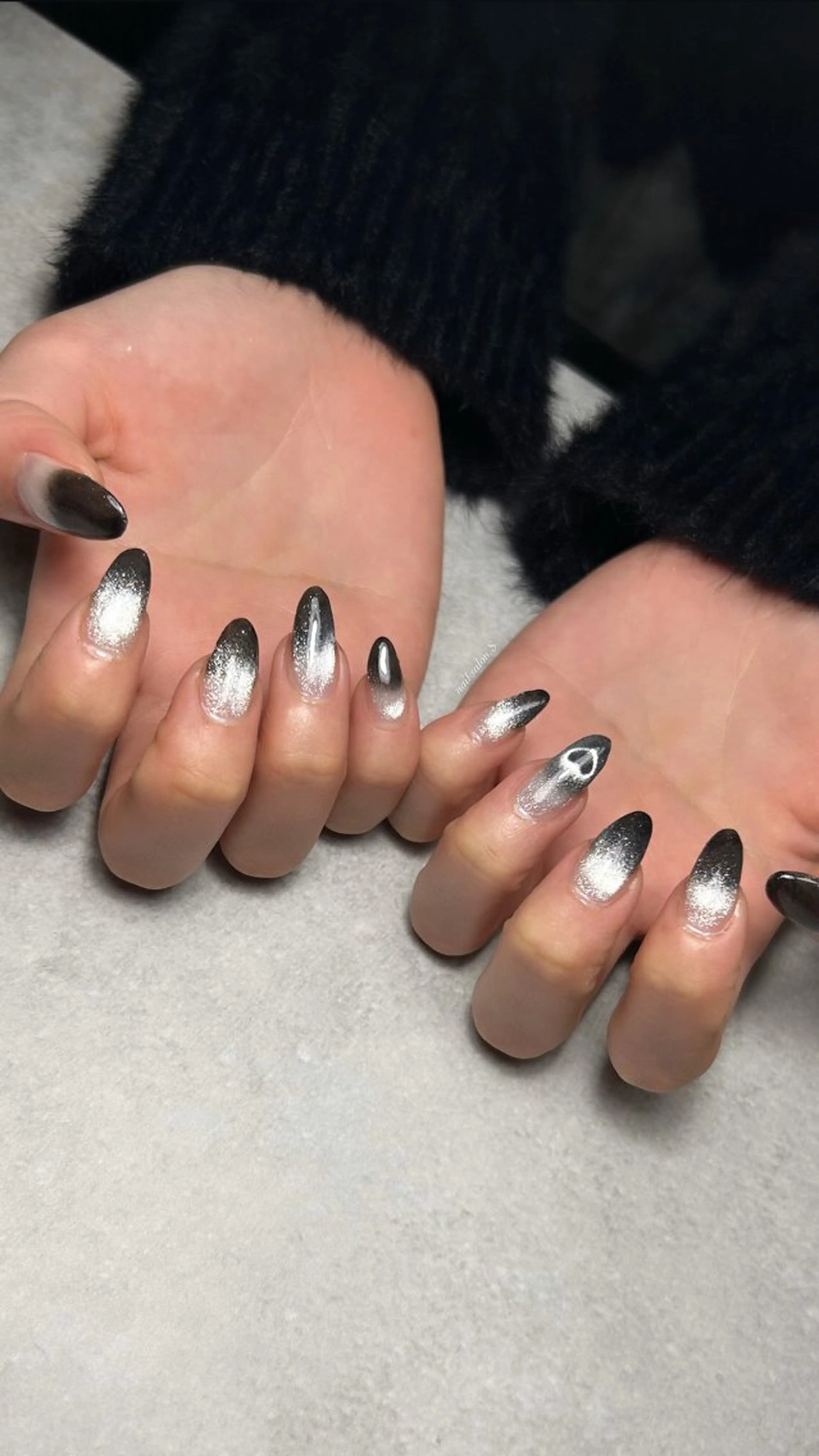 ネイル ハート 持ち込み ハンドネイル 関山 志乃のネイルデザイン