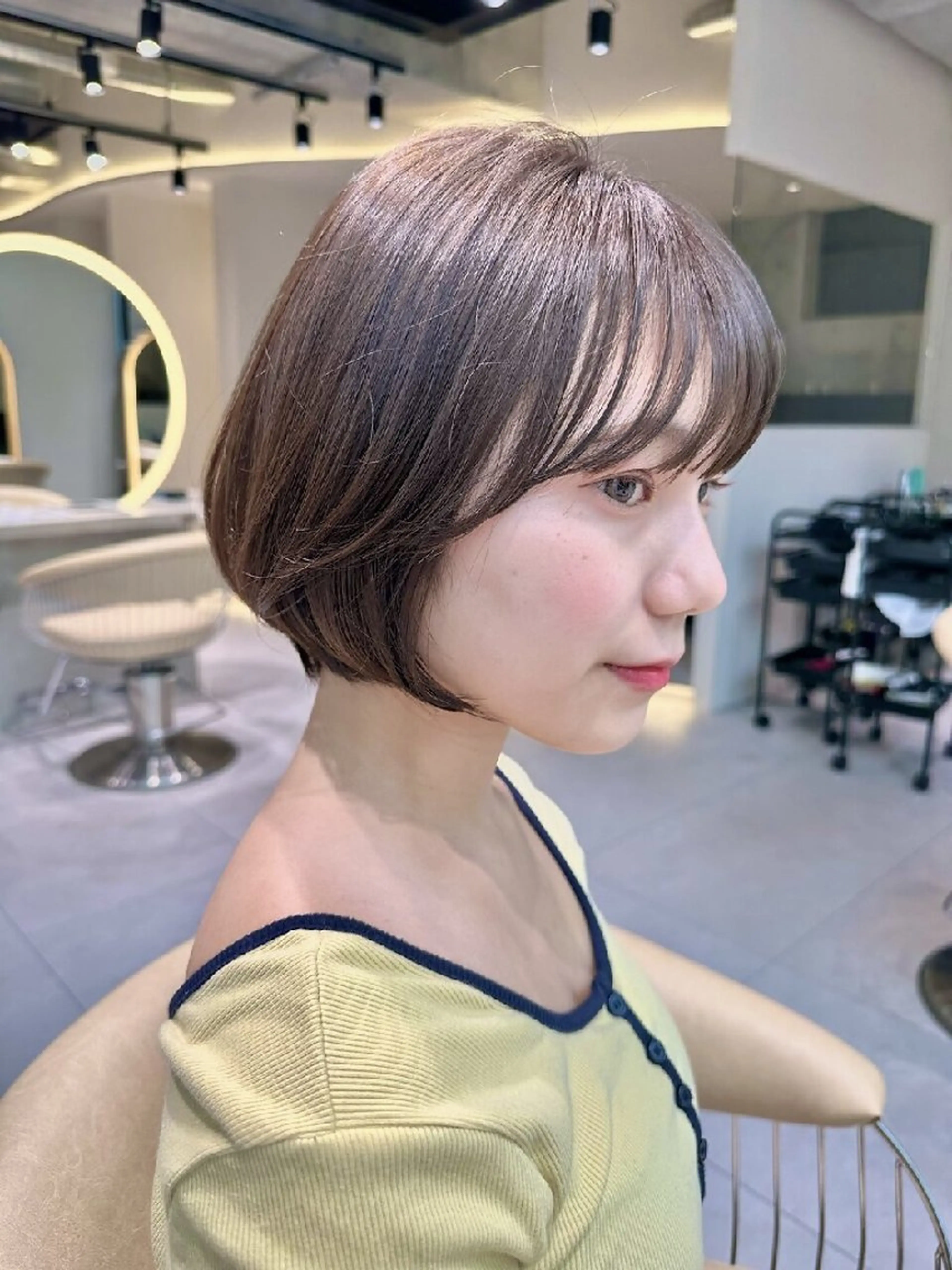 カラー ショート カット ヘアカラー トリートメント 髪質改善/韓国ヘア /透明感カラー🧸のヘアスタイル