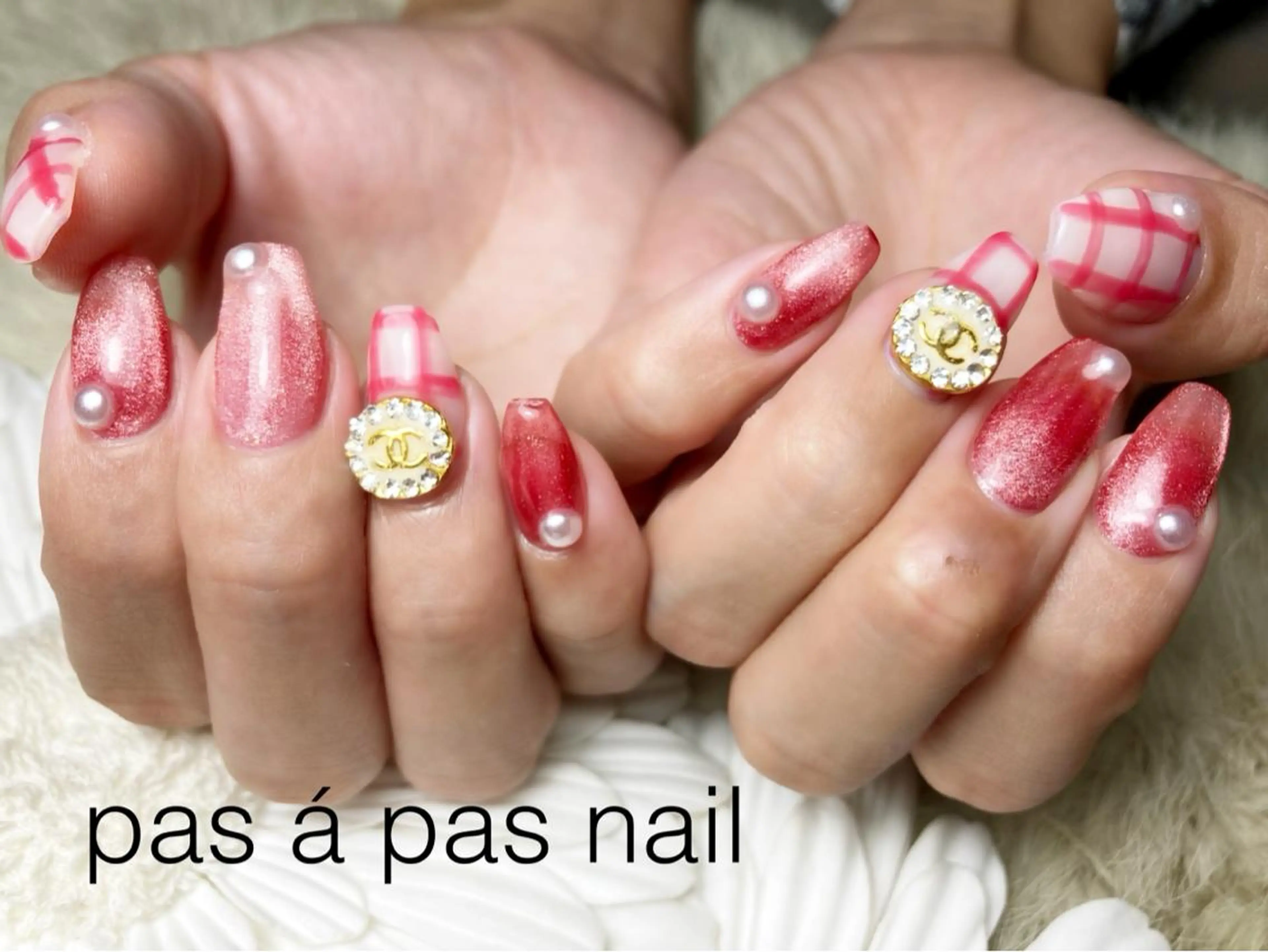 セミロング ネイル Yakko pas á pasのネイルデザイン