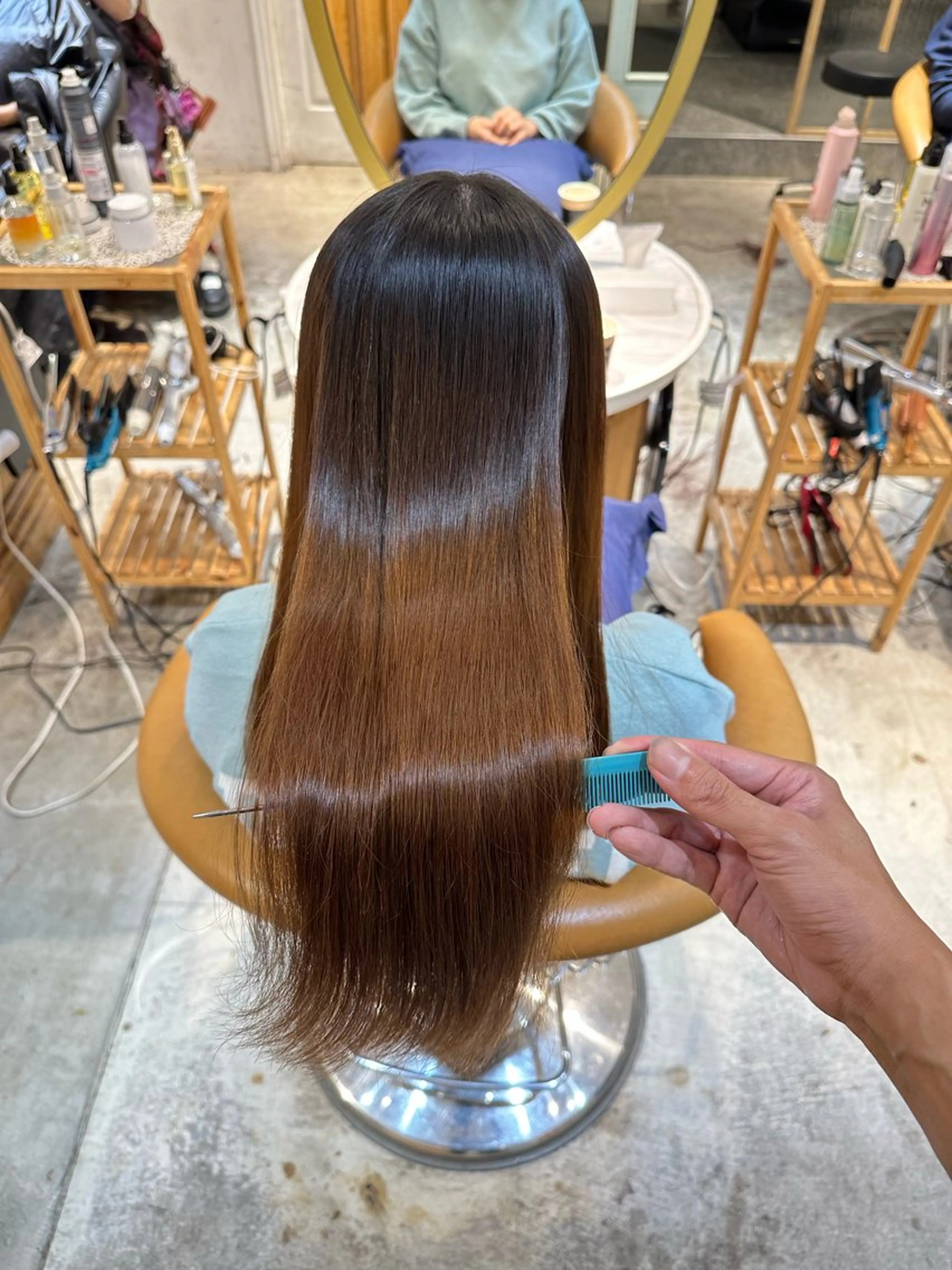 セミロング カット トリートメント 縮毛矯正/髪質改善 表参道/千田大地のヘアスタイル