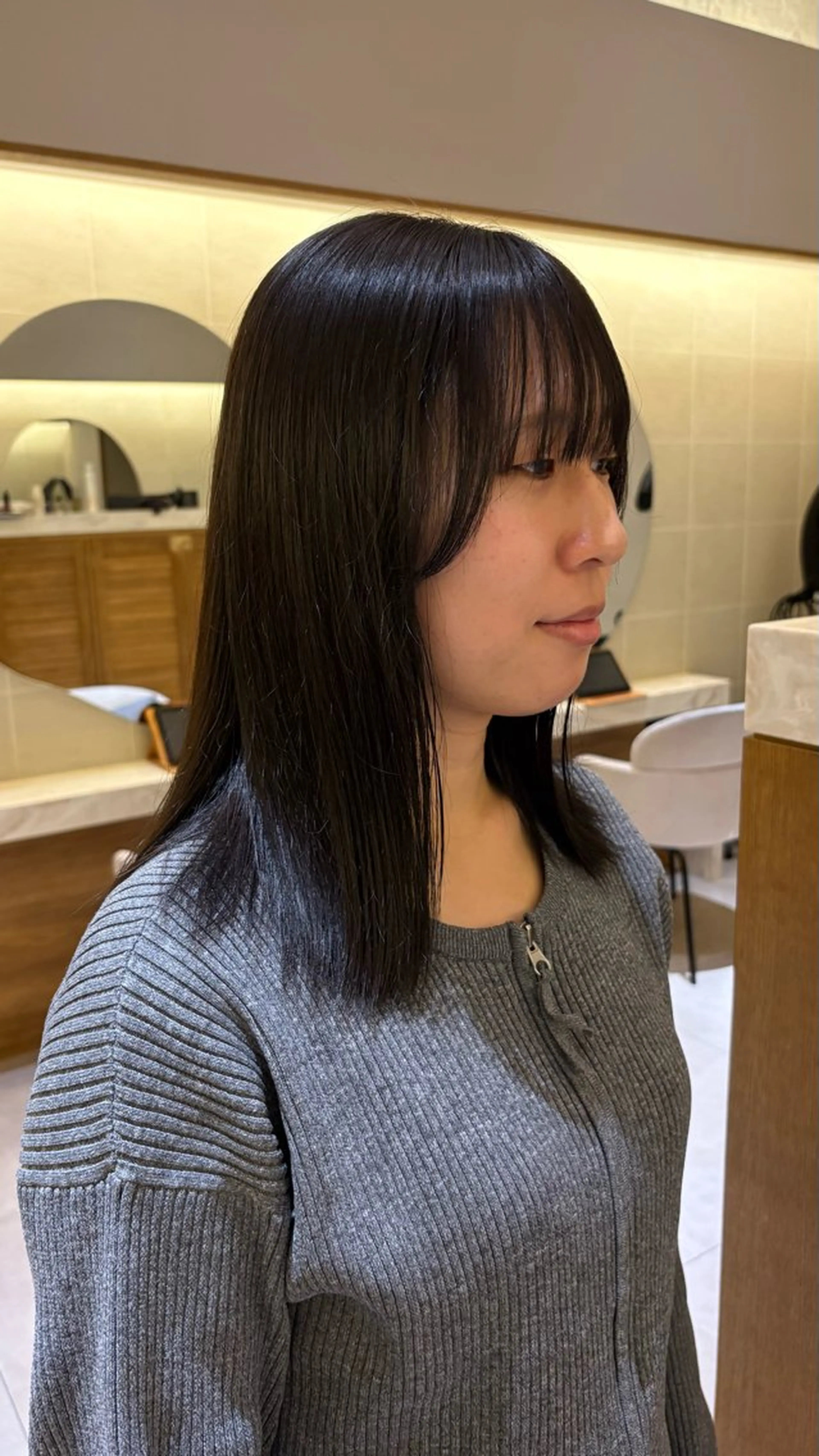 ミディアム 《無料カットモデル / perm》ナミのヘアスタイル