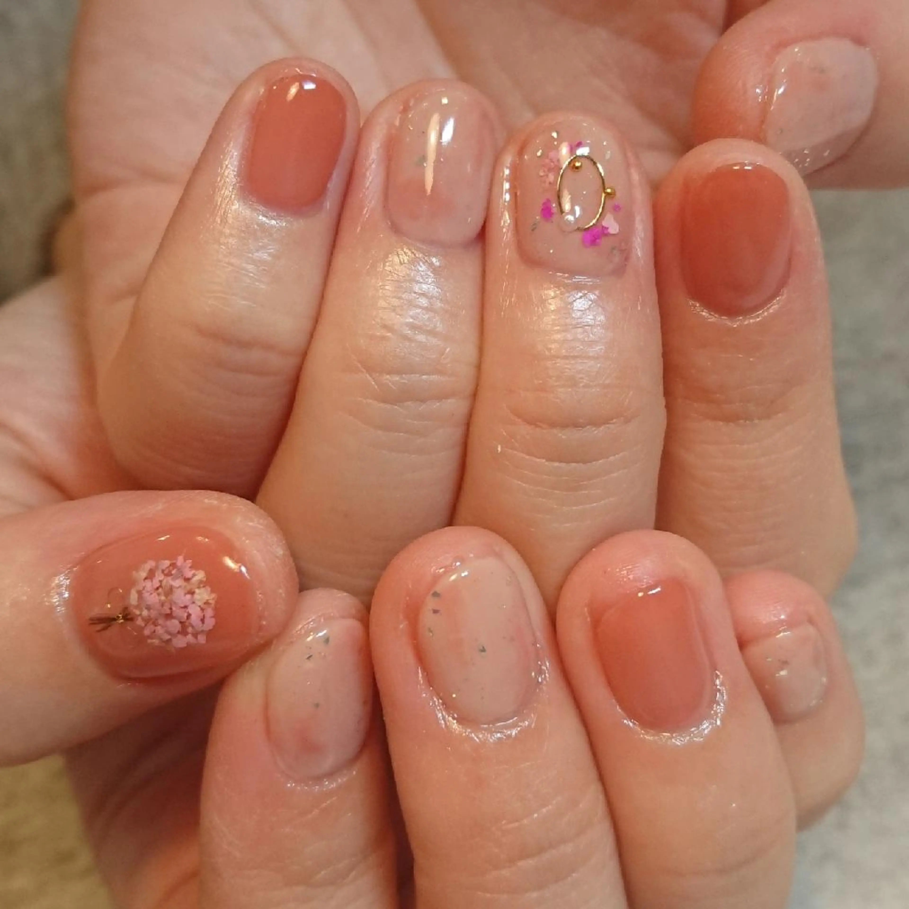 ネイル フラワーネイル ジェヌインネイル 河内のネイルデザイン