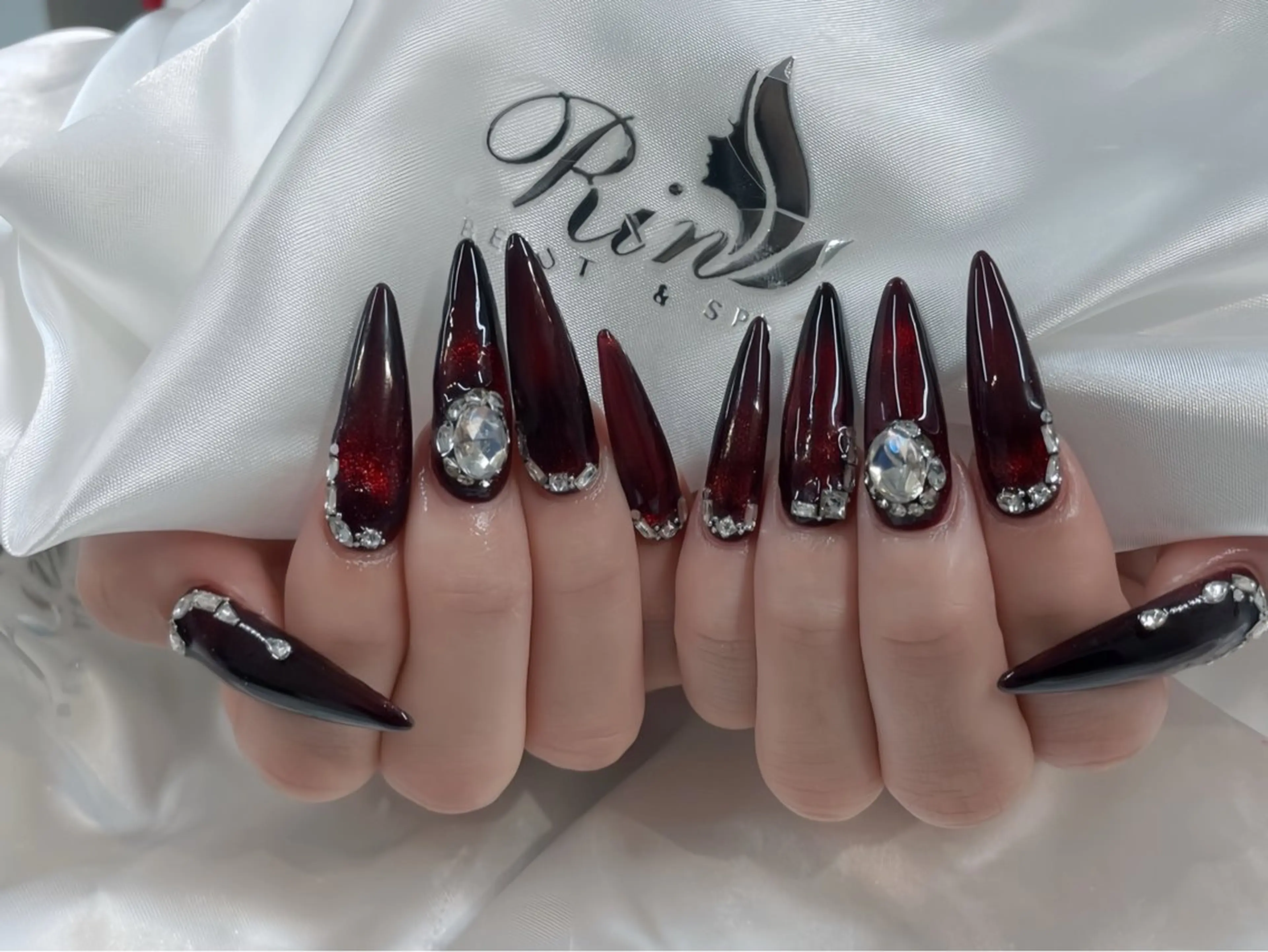 ネイル チークネイル フラッシュネイル フラワーネイル フットネイル ジェルネイル ハンドネイル Rin Nail Shinokuboのネイルデザイン