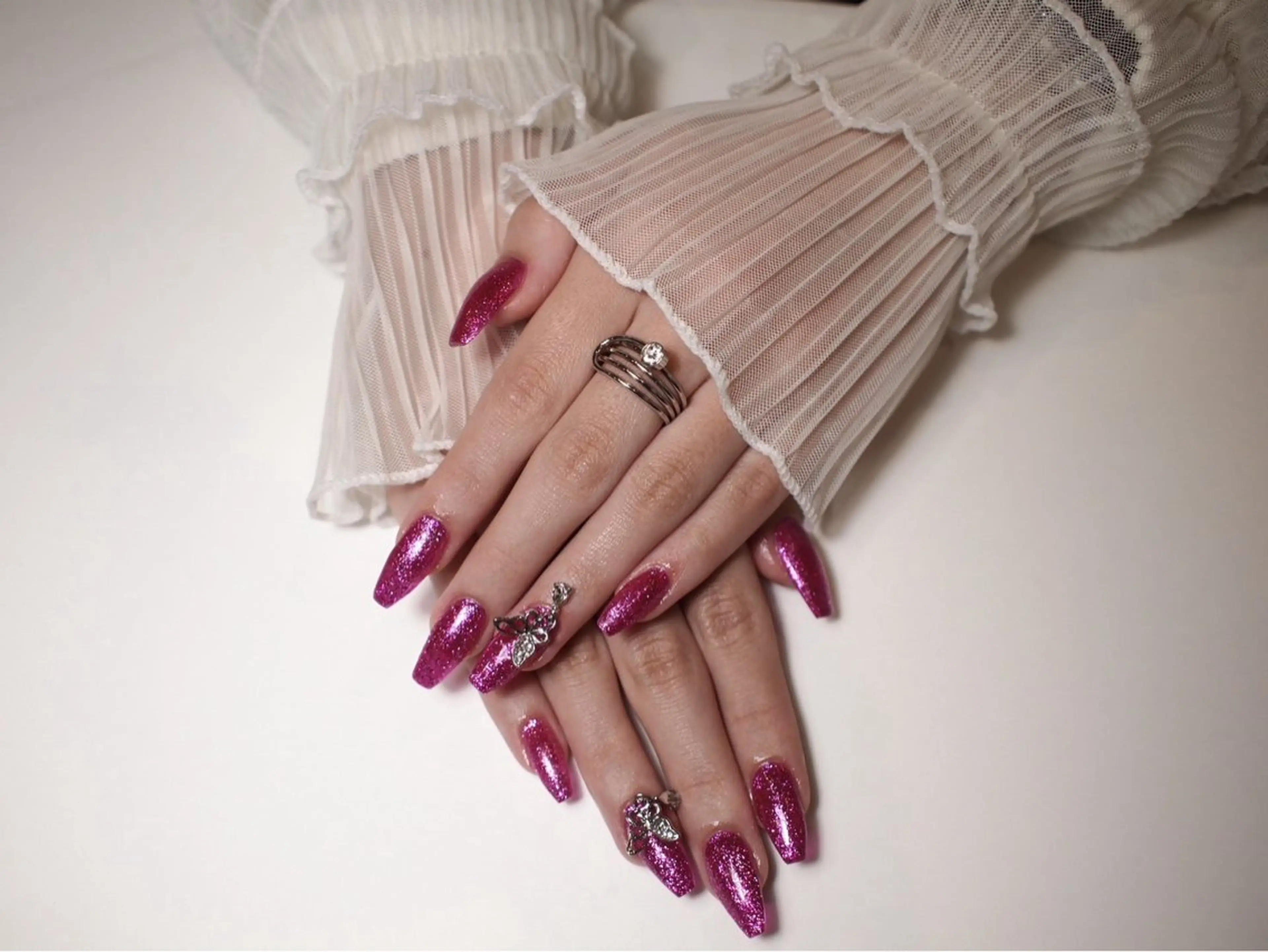 ネイル ラメ(グリッター) ワンカラーネイル ハンドネイル ORGAN makiのネイルデザイン