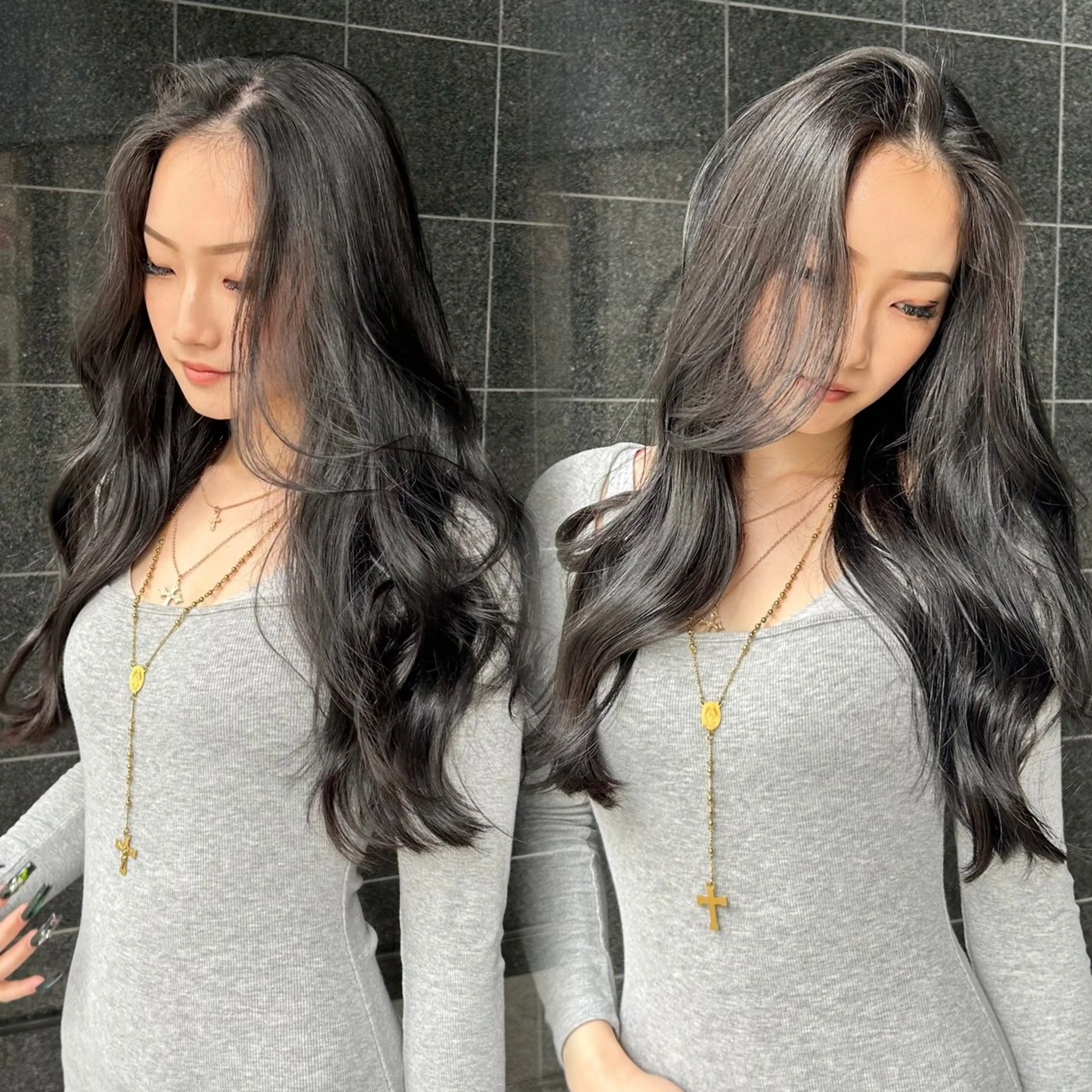 ロング ロング カット ヘアカラー calna 古賀 菜摘のヘアスタイル