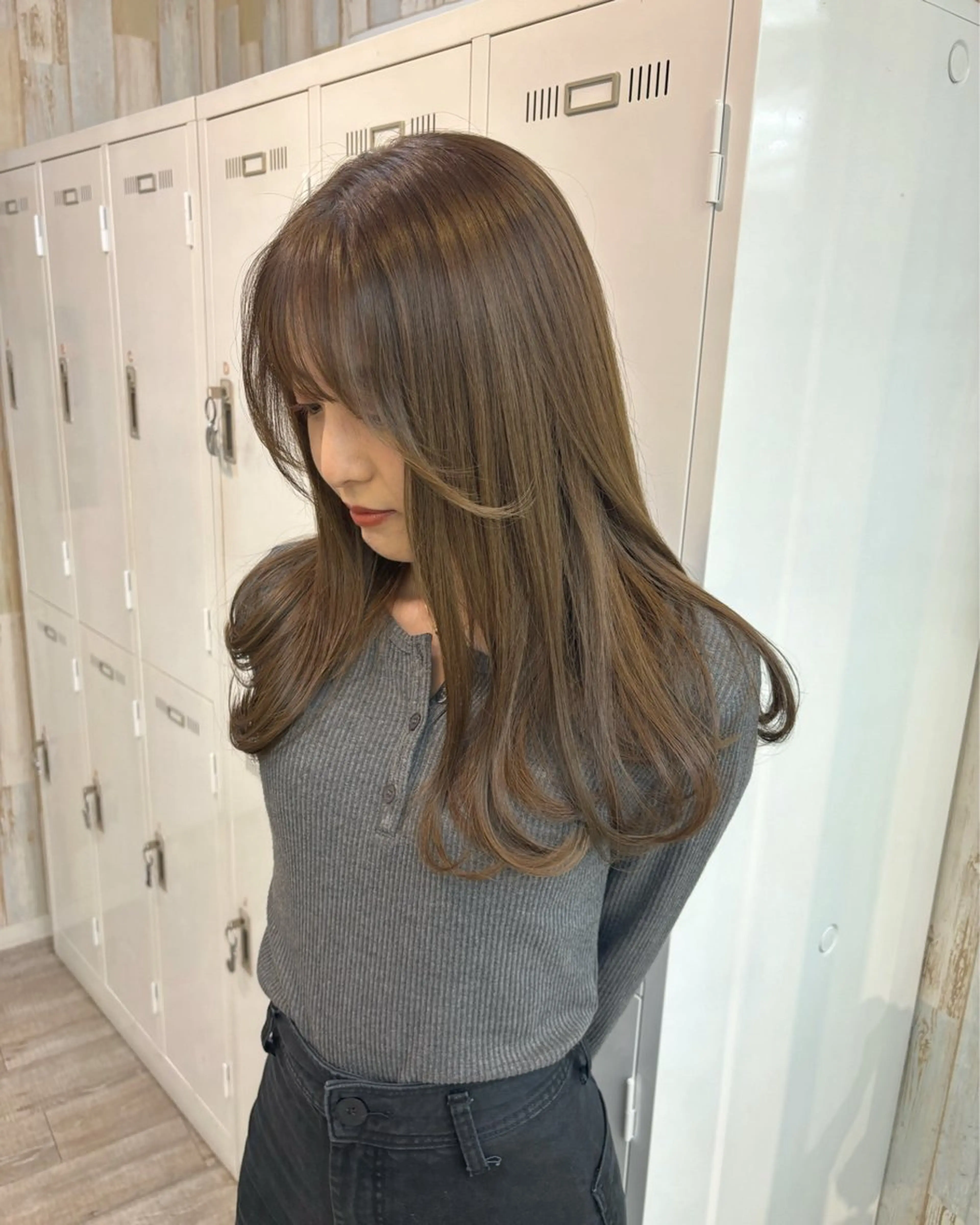 セミロング カラー 広島/ヘアセット /ベージュ/わかなのヘアスタイル