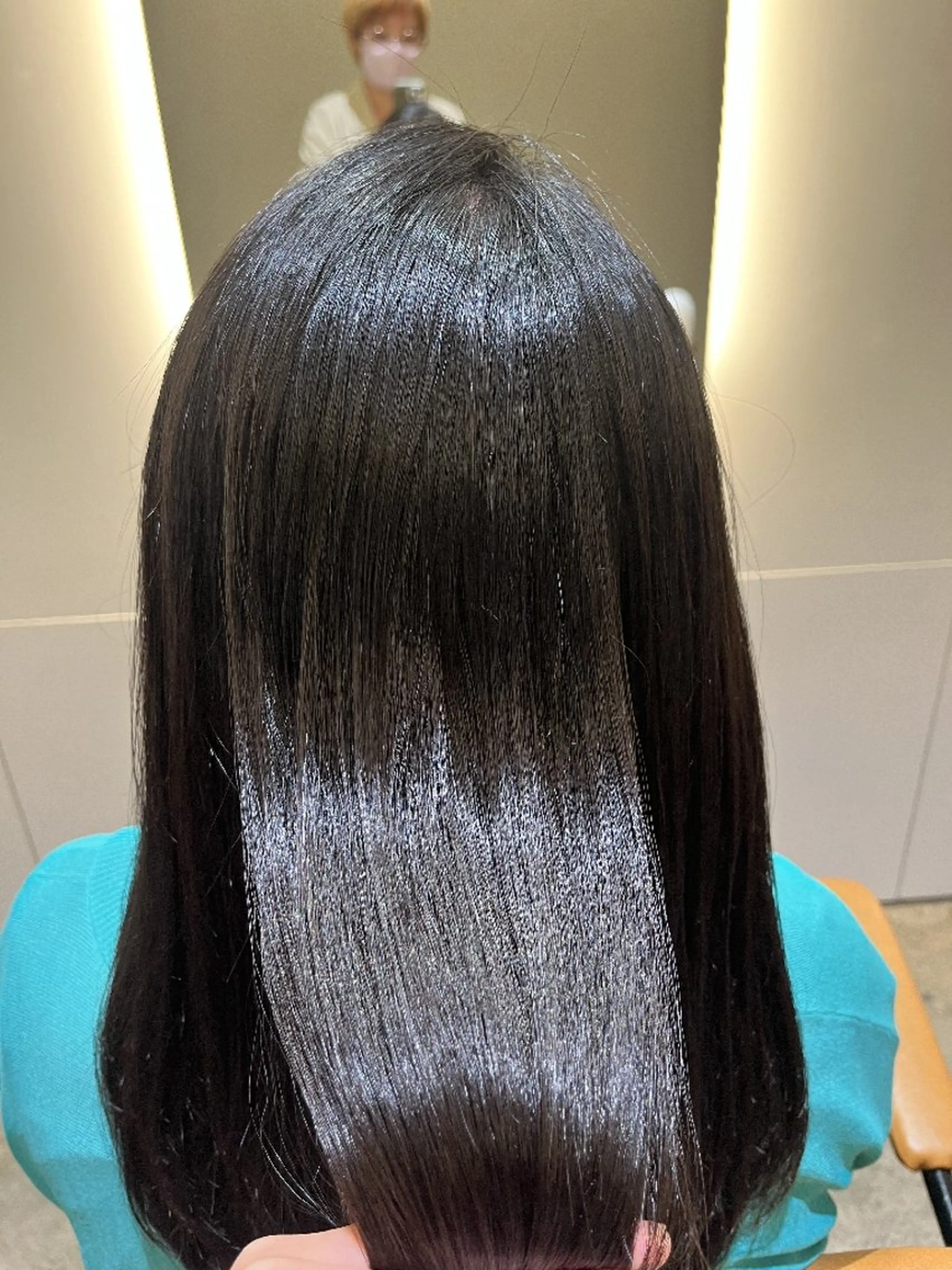 セミロング 髪質改善 トリートメント カット 縮毛矯正 トリートメント 中野渡 真利那のヘアスタイル