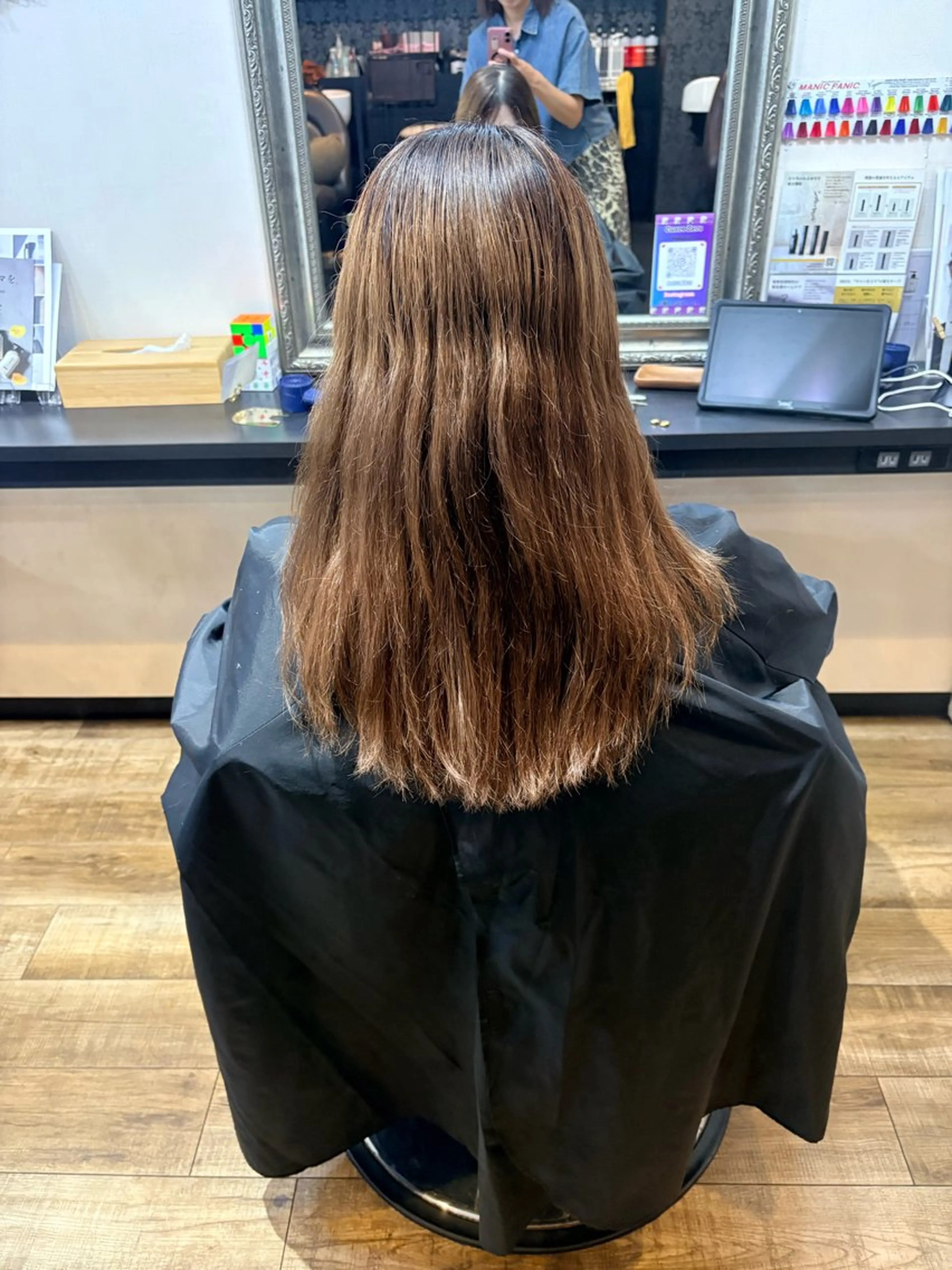 ロング 髪質改善 トリートメント ヘアカラー トリートメント きむえり/髪質改善 /うねり広がり改善のヘアスタイル