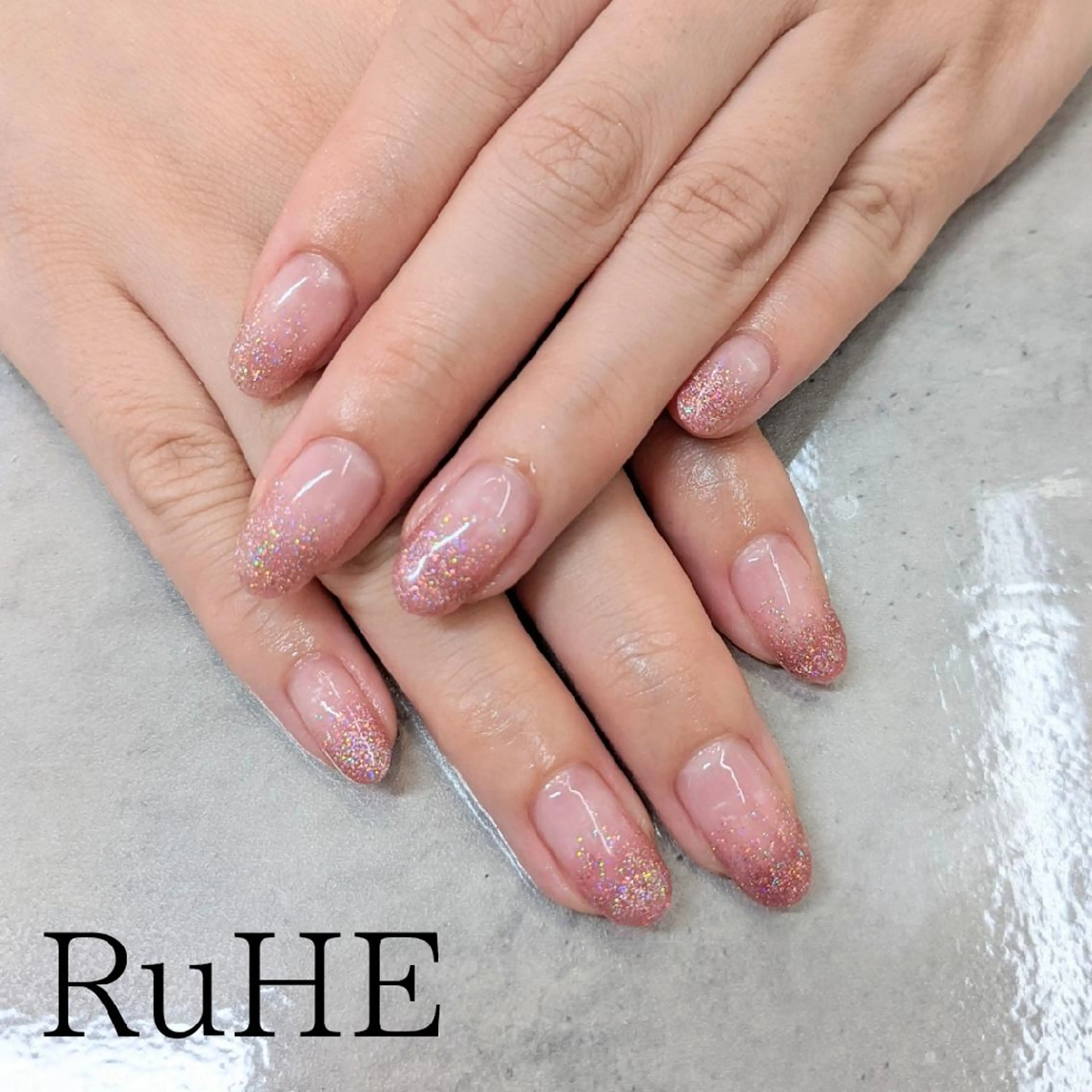 ネイル グラデーション ラメ(グリッター) ラメグラデーション BBnail ogataのネイルデザイン