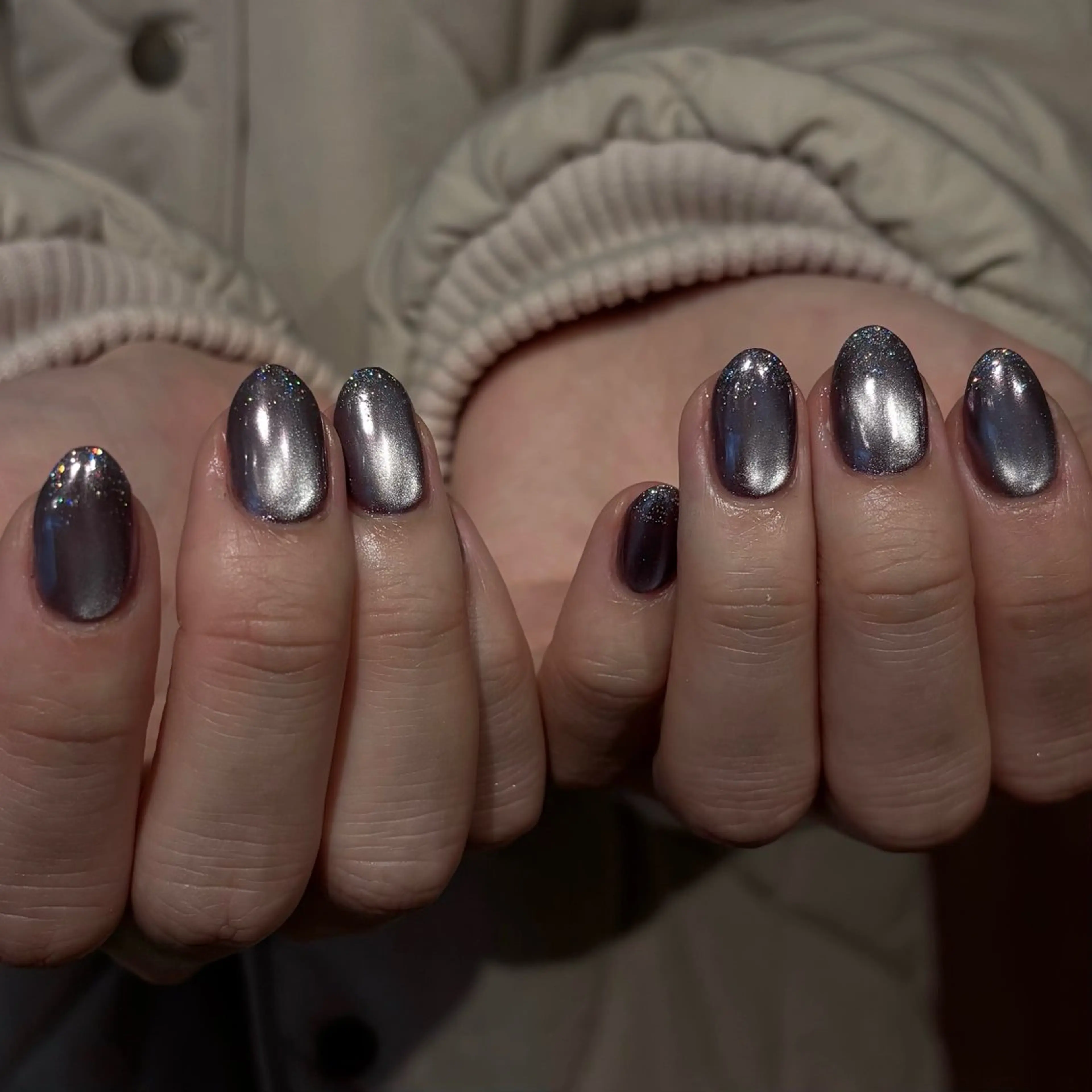 ネイル フラッシュネイル グラデーション キラキラネイル マグネットネイル ミラーネイル Bianca名駅店 安田のネイルデザイン