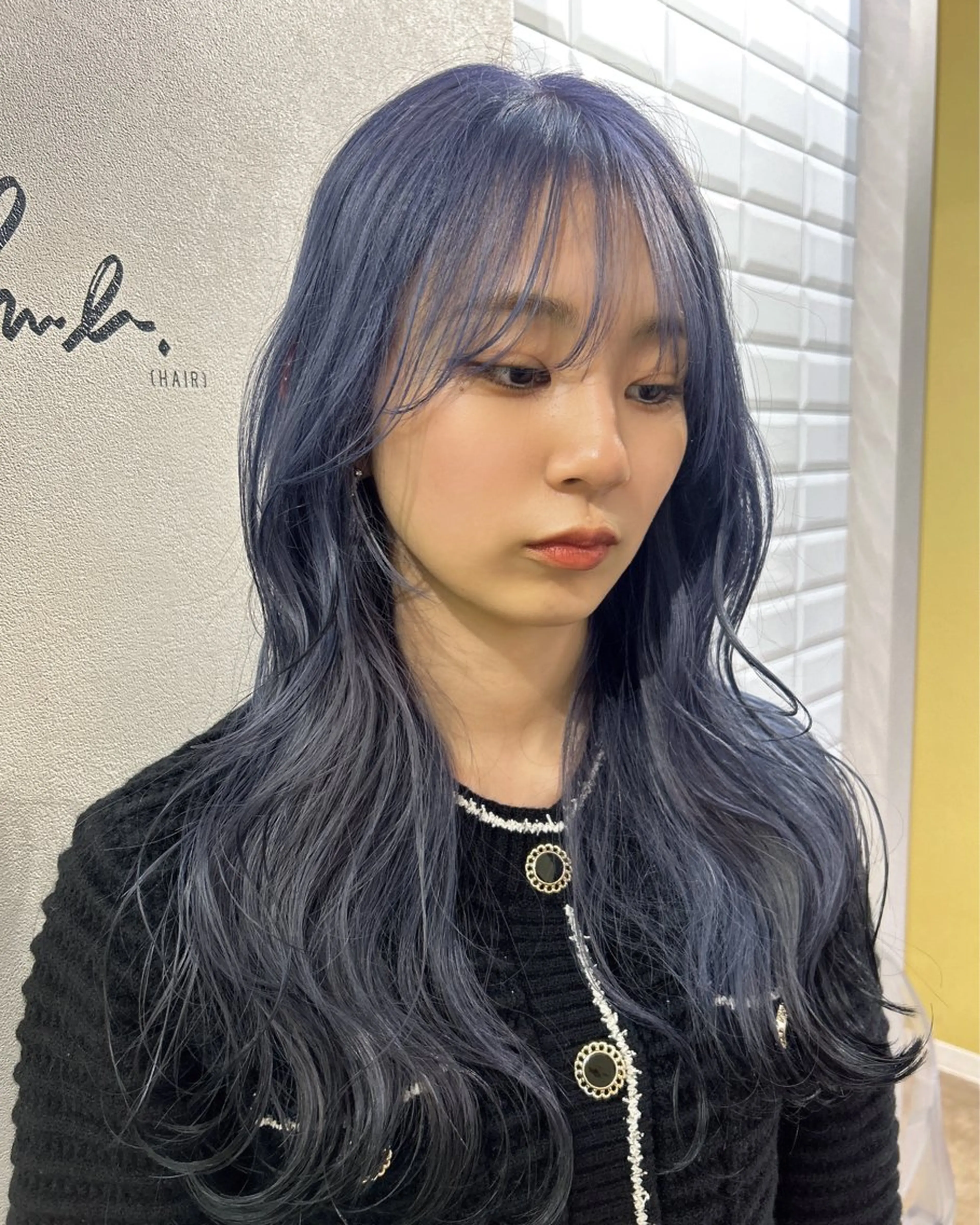 ロング カラー ブリーチ カット ヘアカラー トリートメント hub hair レイヤー/透明感のヘアスタイル