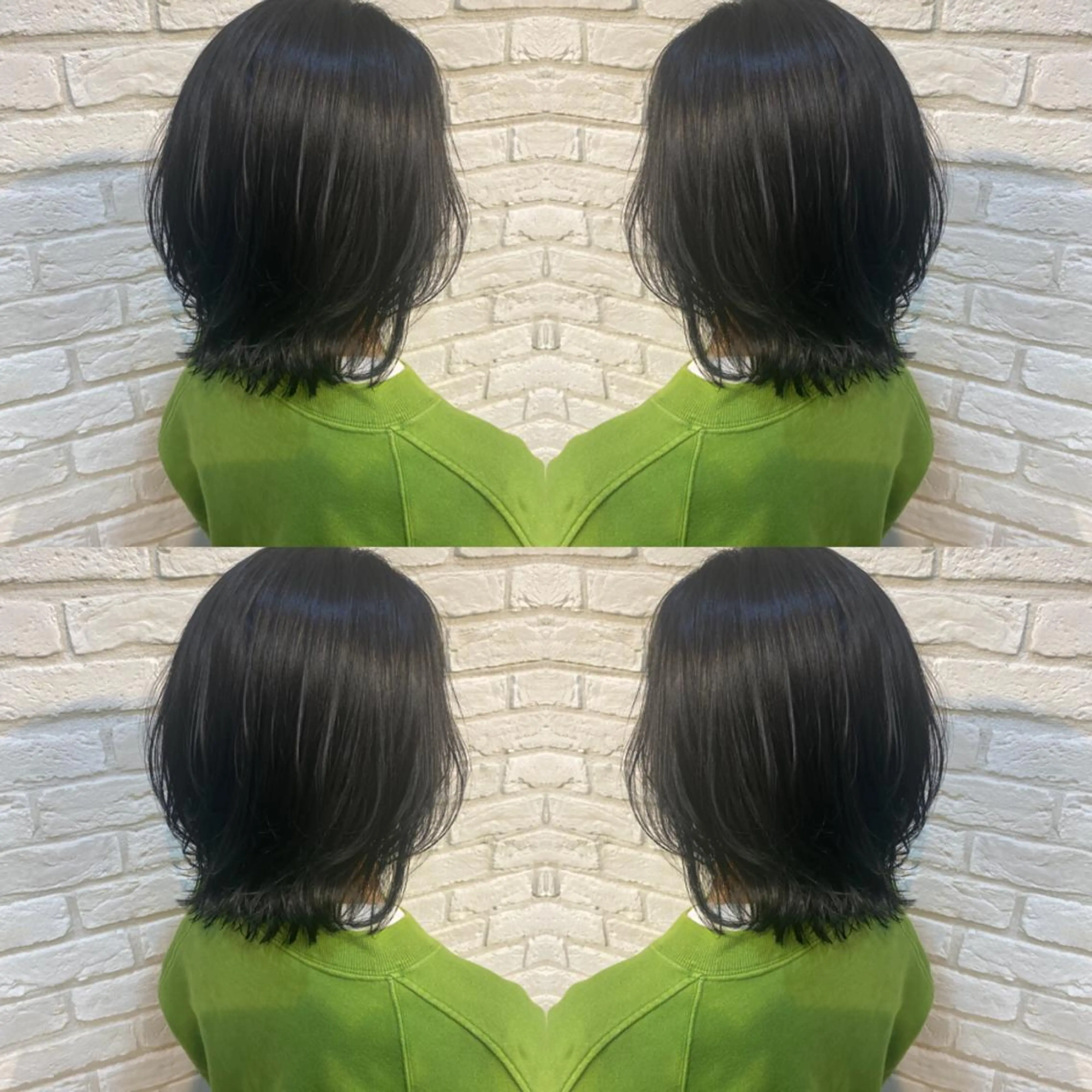 ミディアム アッシュ ボブ 髪質改善 トリートメント ココロ☀️ CLUTCH天王寺店のヘアスタイル