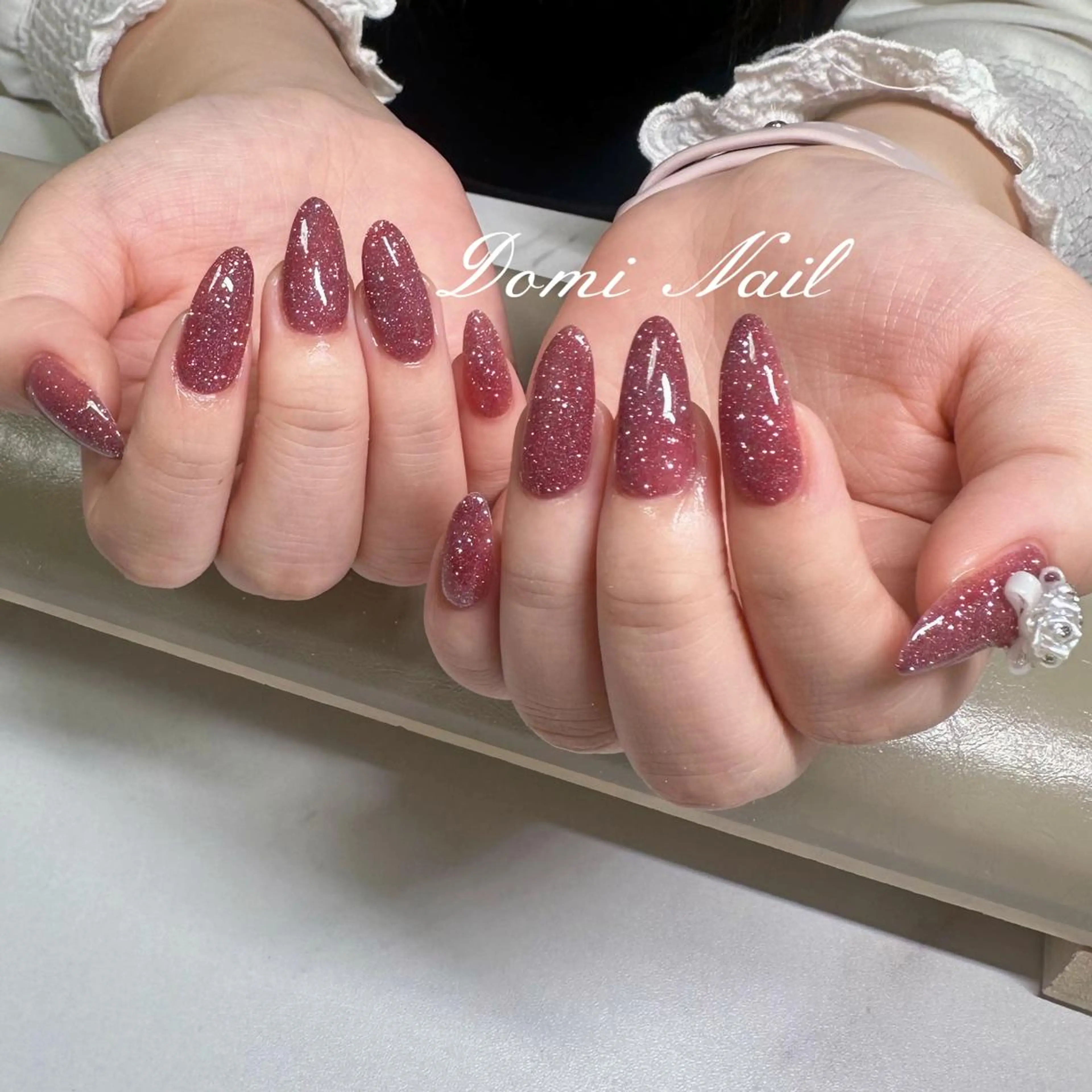 ネイル フラッシュネイル ワンカラーネイル ネイルチップ ハンドネイル 渋谷 Domi Nailのネイルデザイン