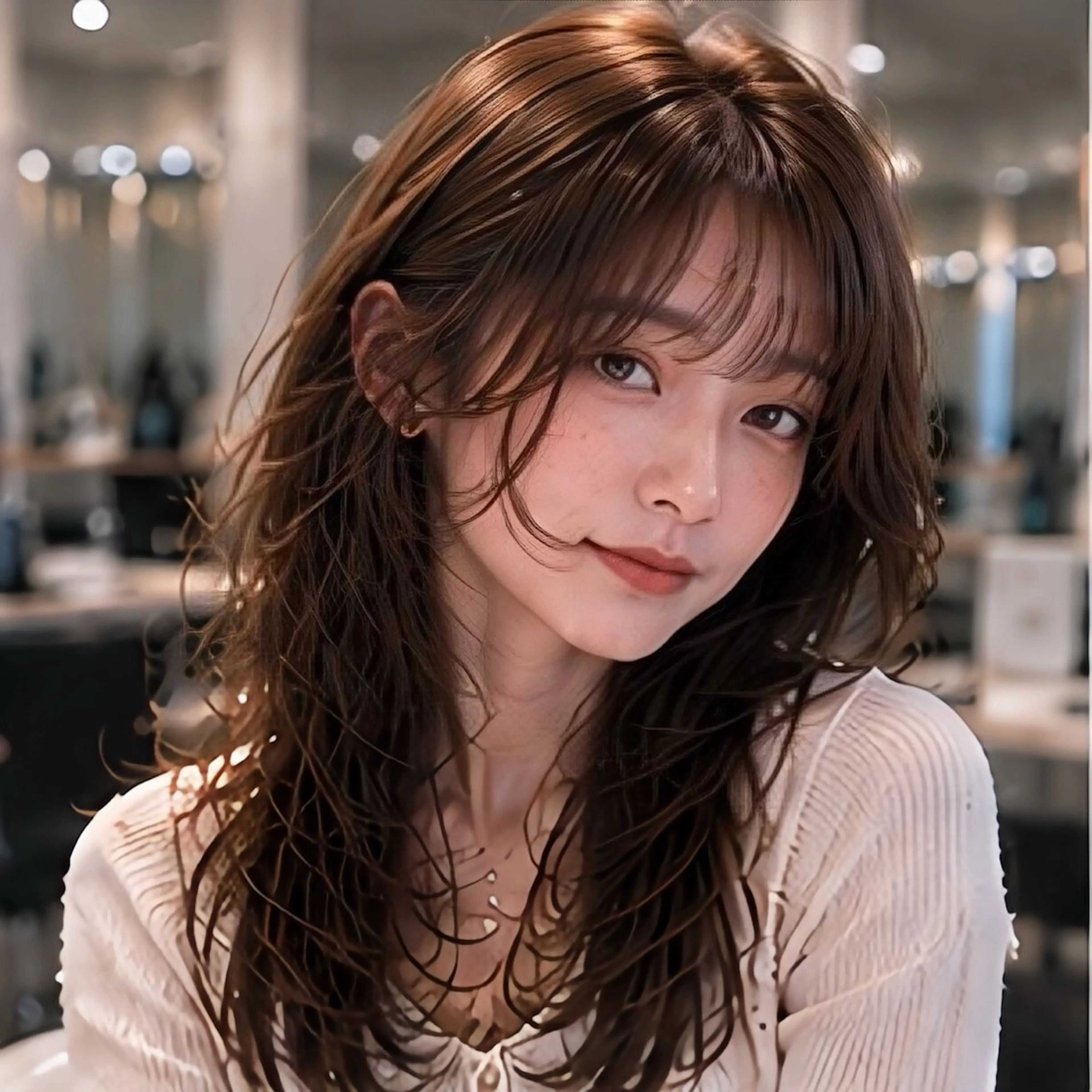 ロング カラー カット ヘアカラー 池袋/前髪/顔周り 🎀髪質改善おばかんのヘアスタイル
