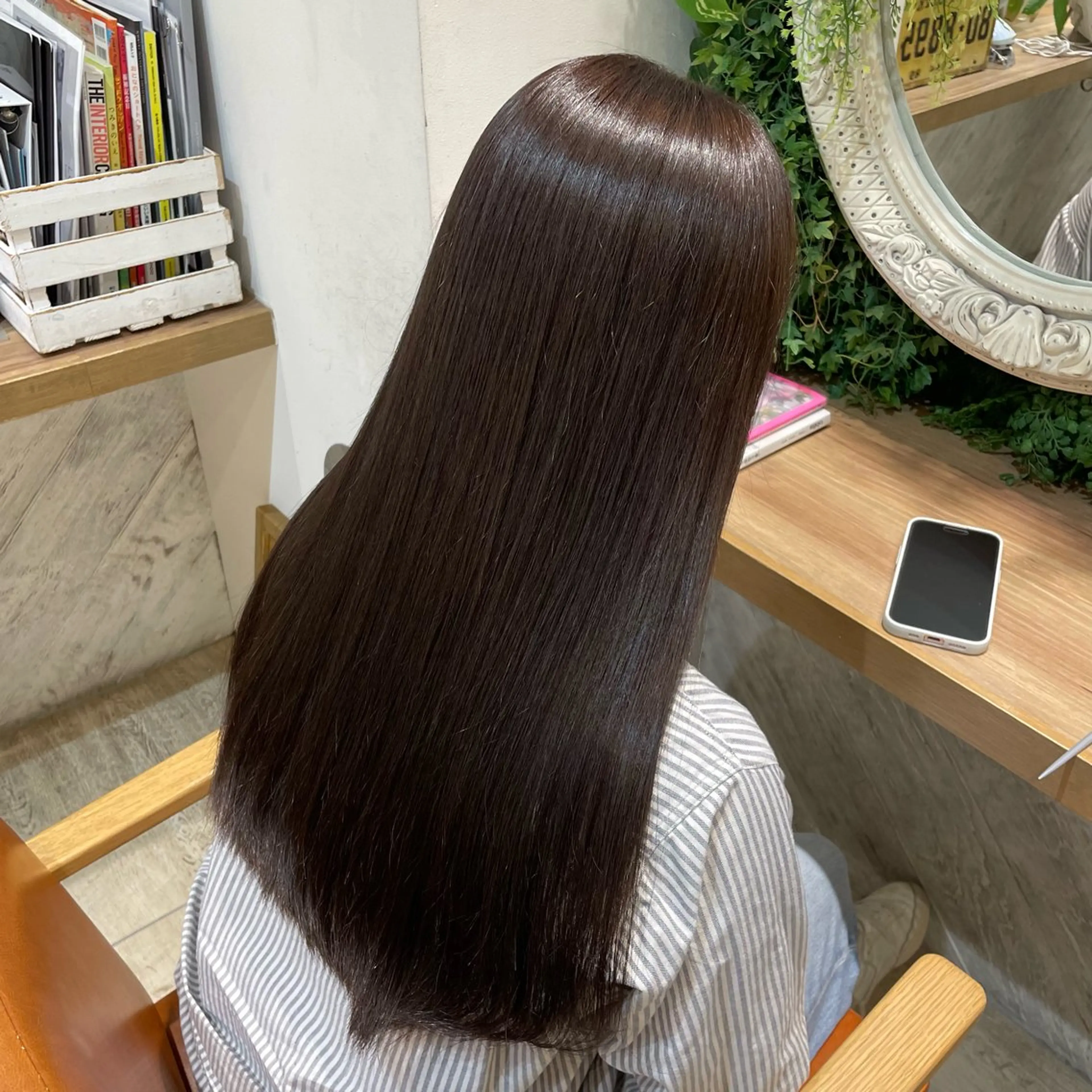 ロング カラー 髪質改善 ヘアカラー トリートメント 横浜パーマ🌐メンズ 暖色カラーもえかのヘアスタイル