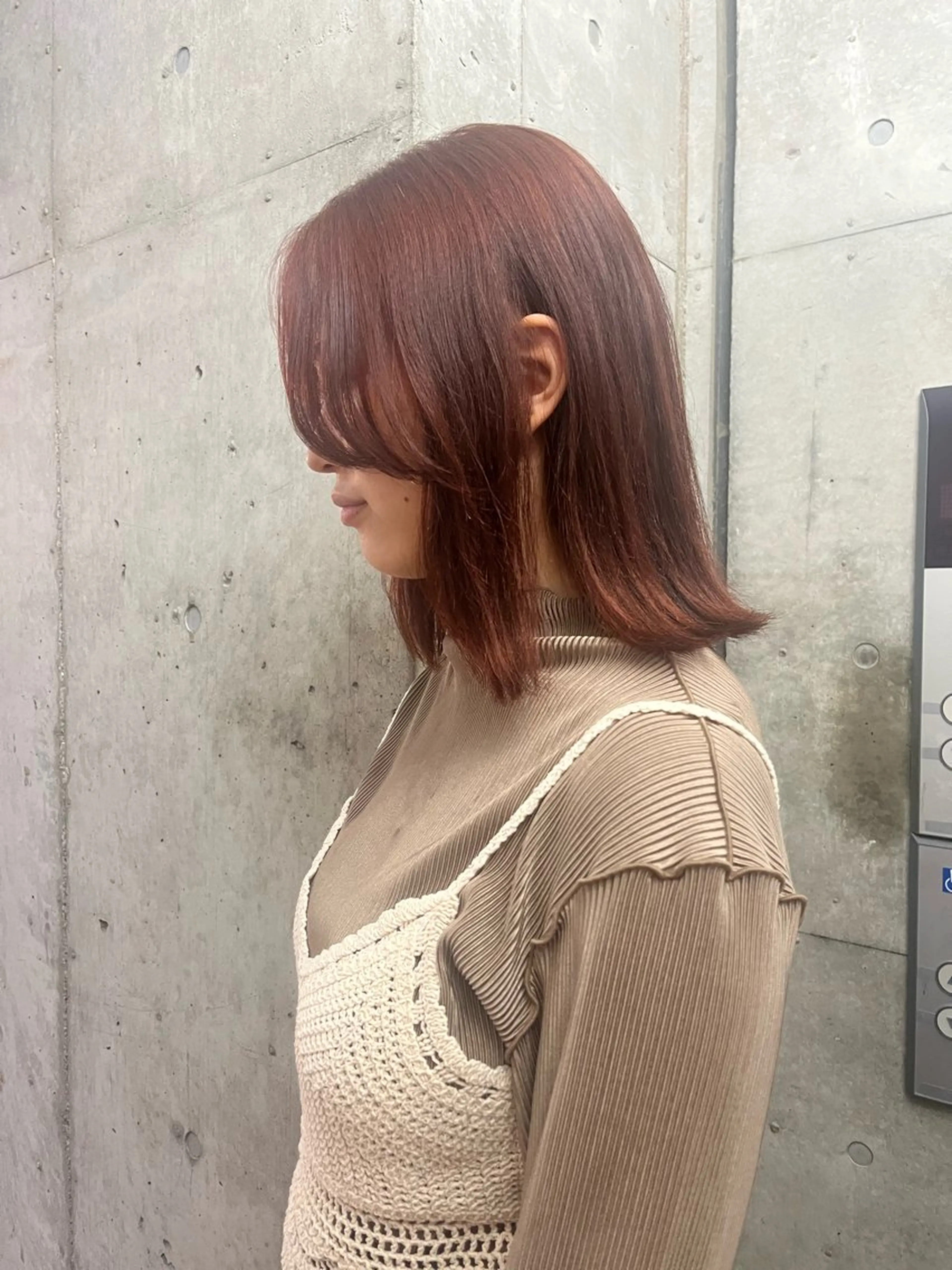 ミディアム カラー ヘアカラー トリートメント 透明感/ブリーチ/ 髪質改善💛miuのヘアスタイル