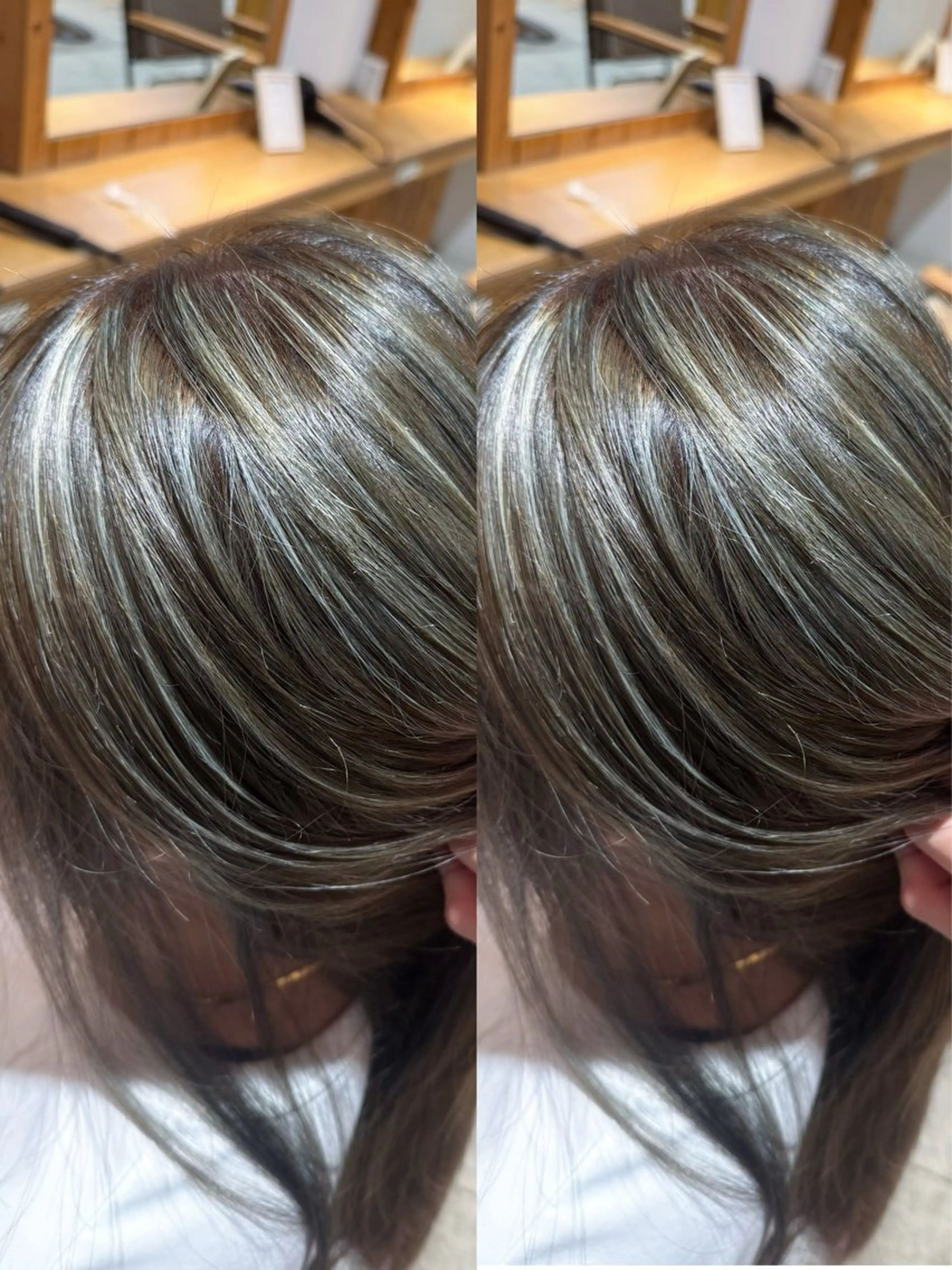 ロング カラー 透明感カラー 大浦偉央のヘアスタイル