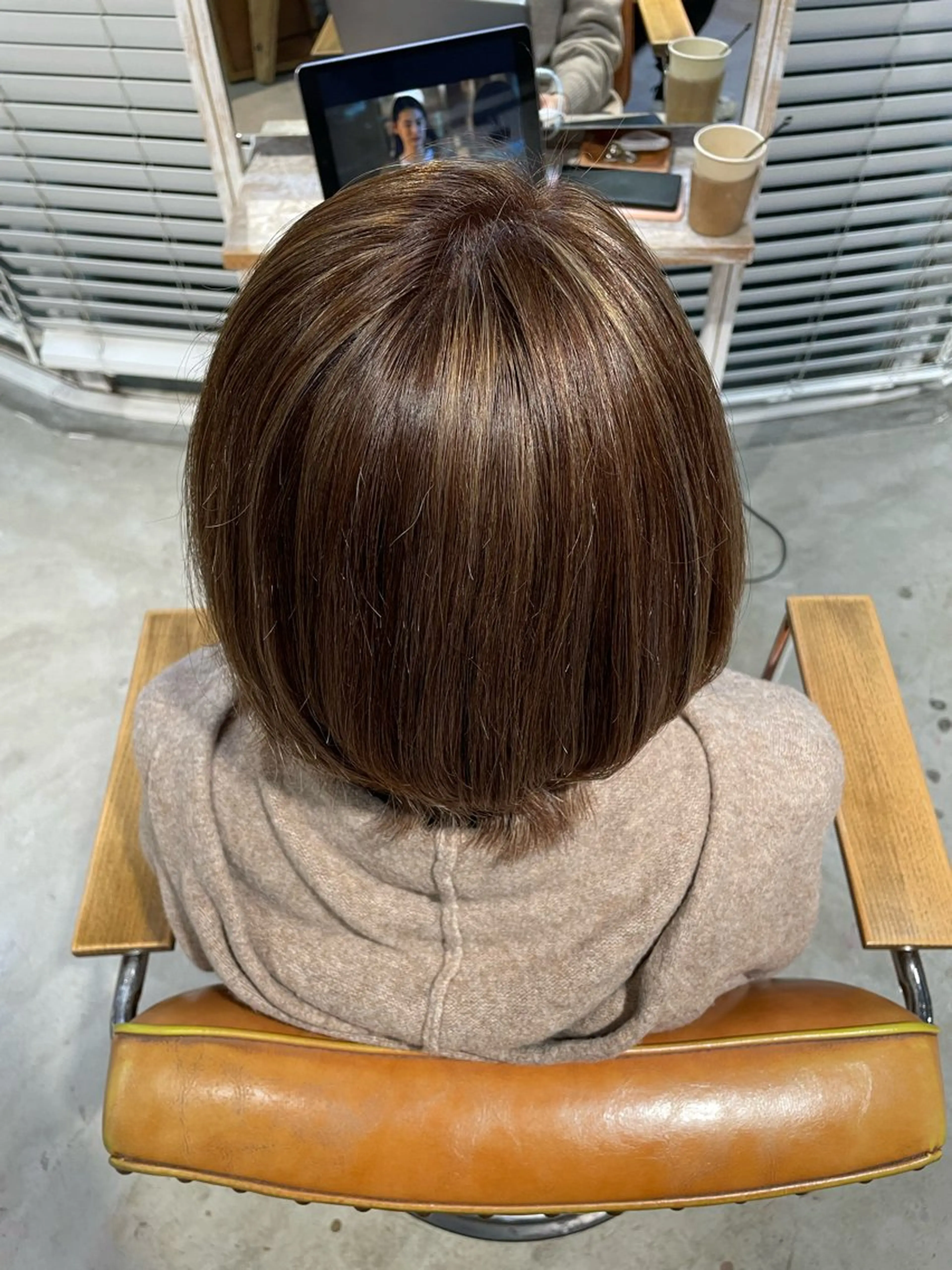 ショート ヘアカラー トリートメント 絶対綺麗な暖色カラー 🎯あります✨増渕✨のヘアスタイル