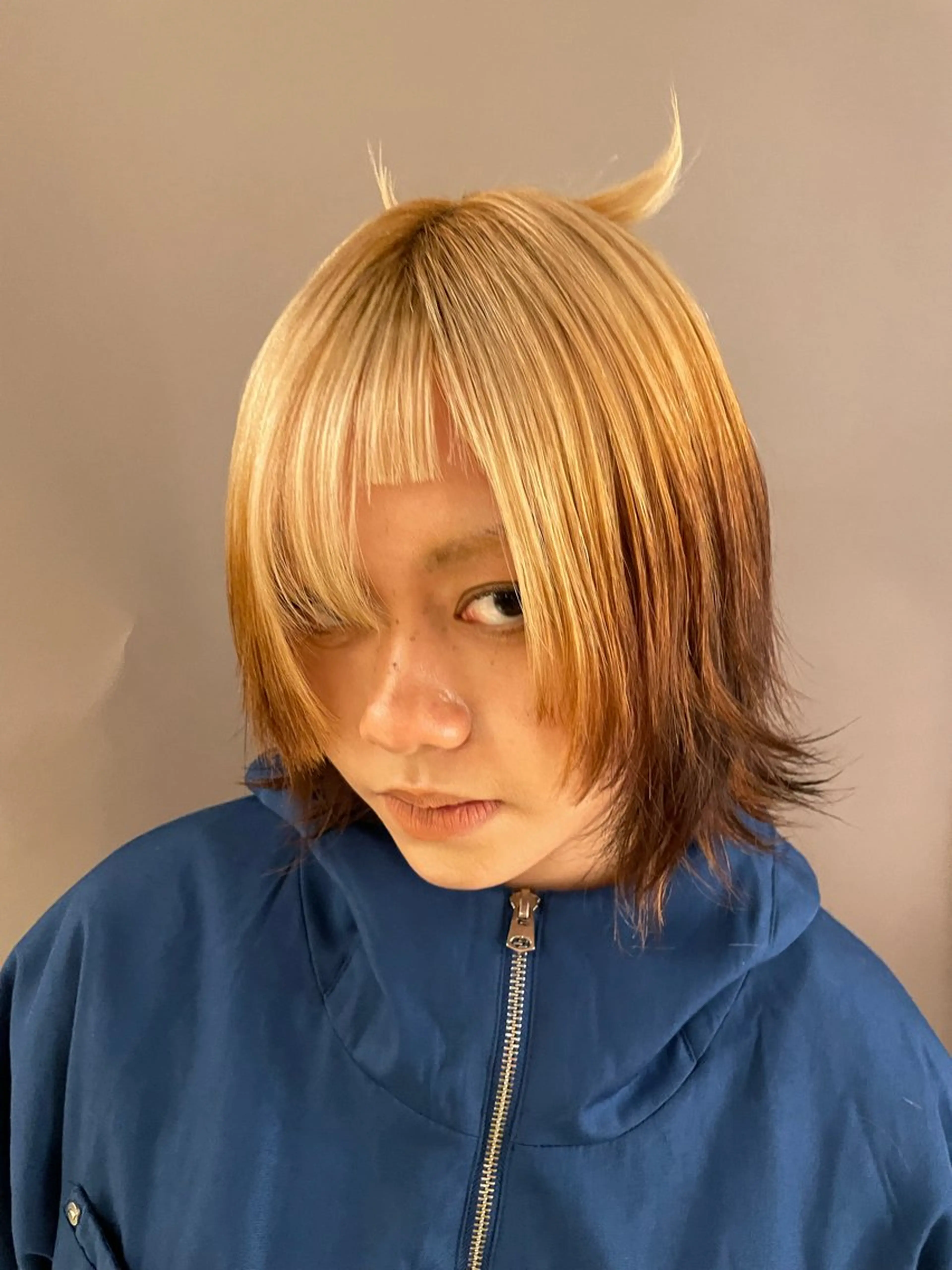 ミディアム カラー デザインカラー グラデーションカラー デザインカット デザインカラー★★★ Haco+shihoのヘアスタイル