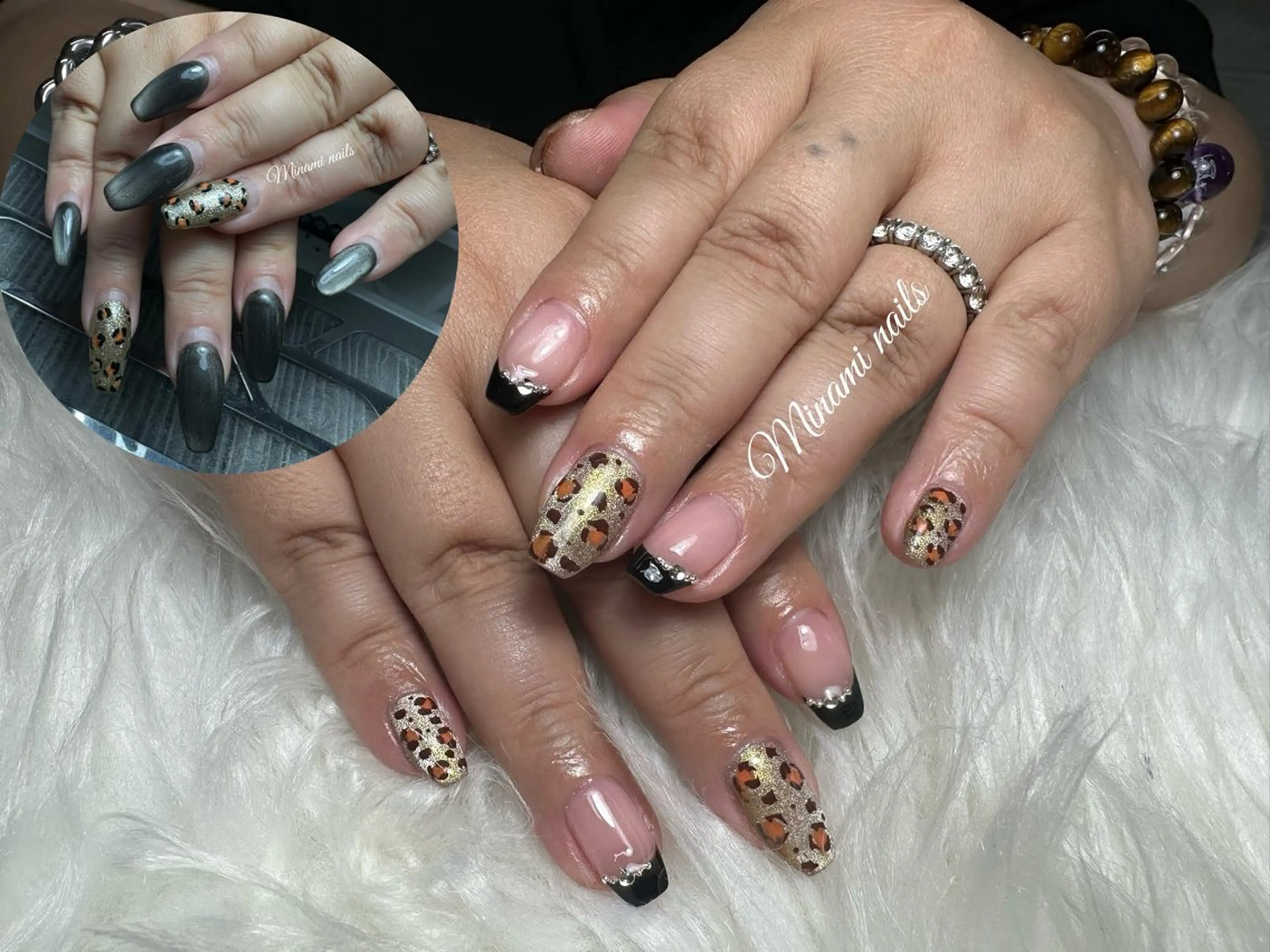 ネイル アートネイル オーロラネイル ガーリー キラキラネイル 韓国ネイル Minami Nailsのネイルデザイン