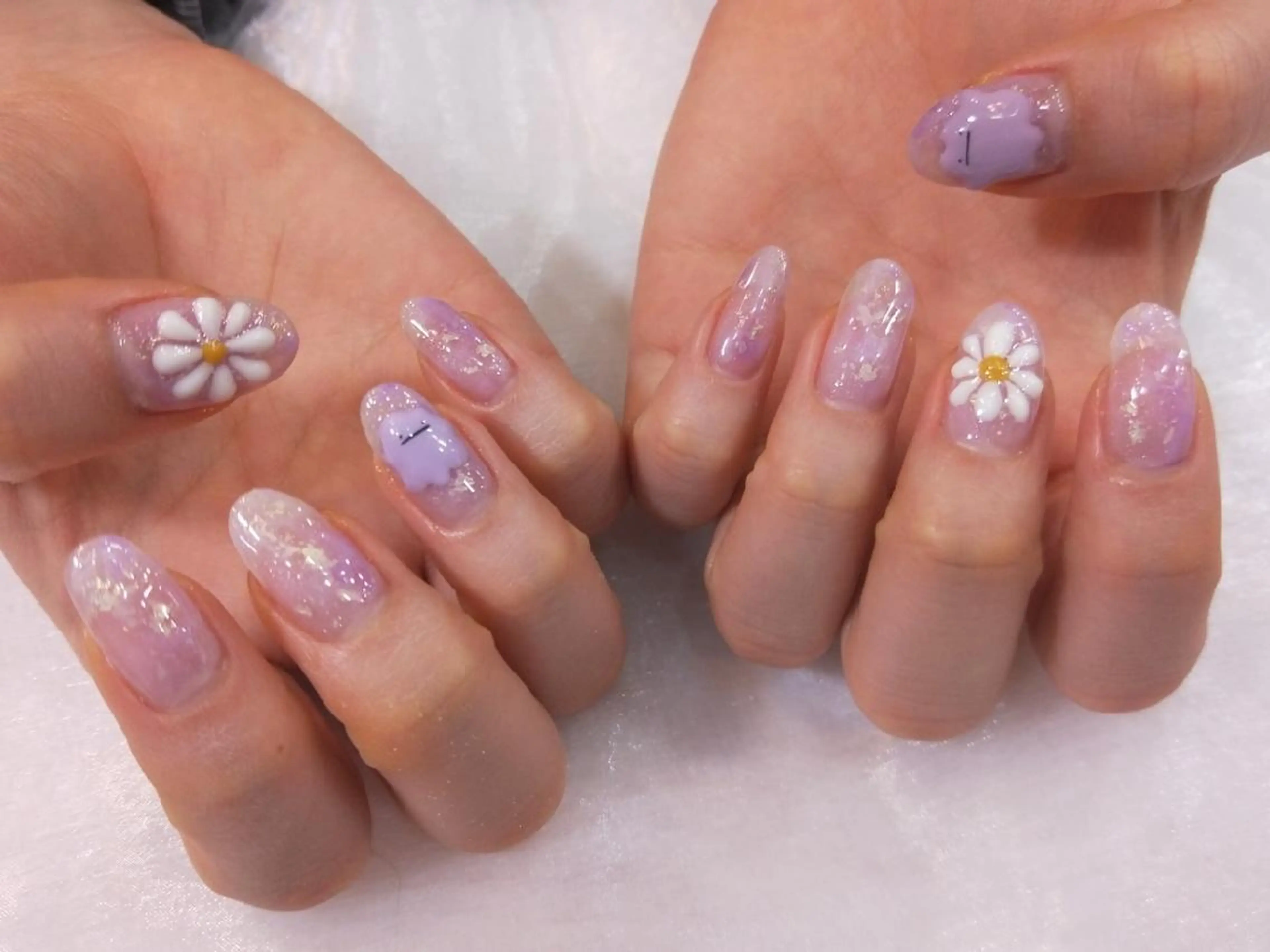 ネイル ハンドネイル ハンドケア はばすみれ🎀ﾈｲﾙ 光ﾌｪｲｼｬﾙ ﾍｱのネイルデザイン