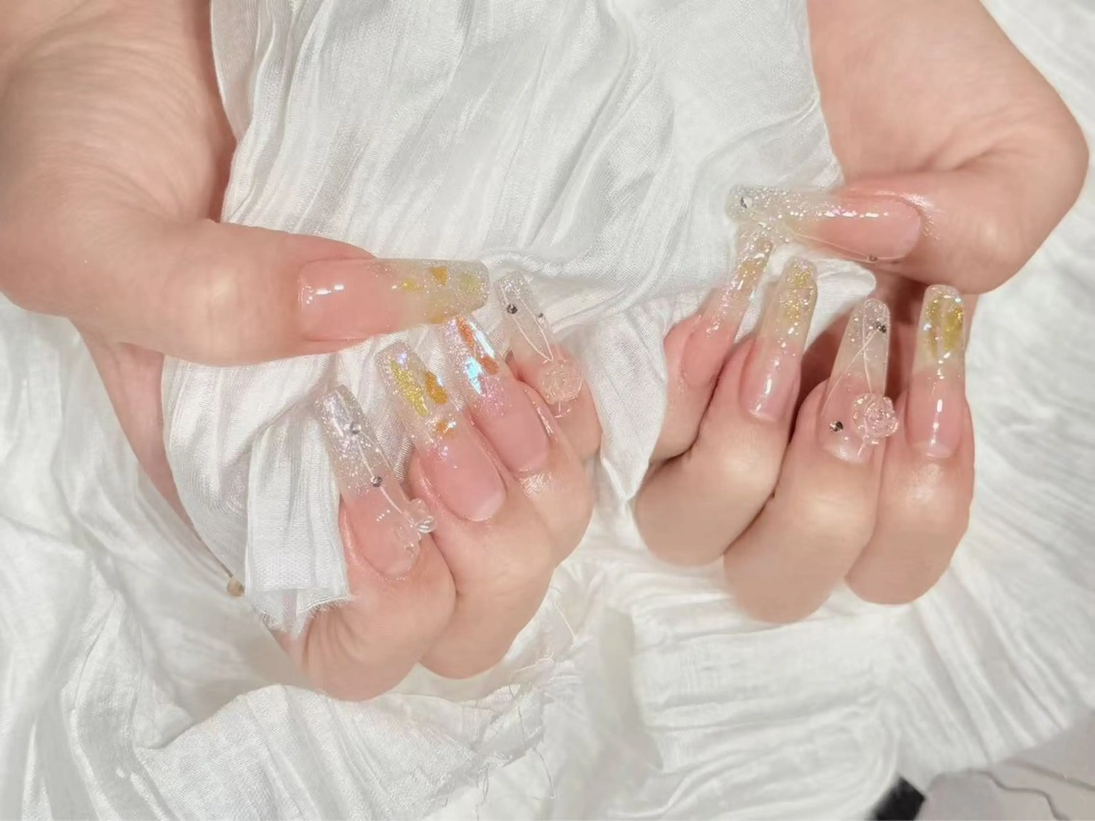 ネイル アートネイル フットネイル ジェルネイル ハート マグネットネイル babarla Nailのネイルデザイン