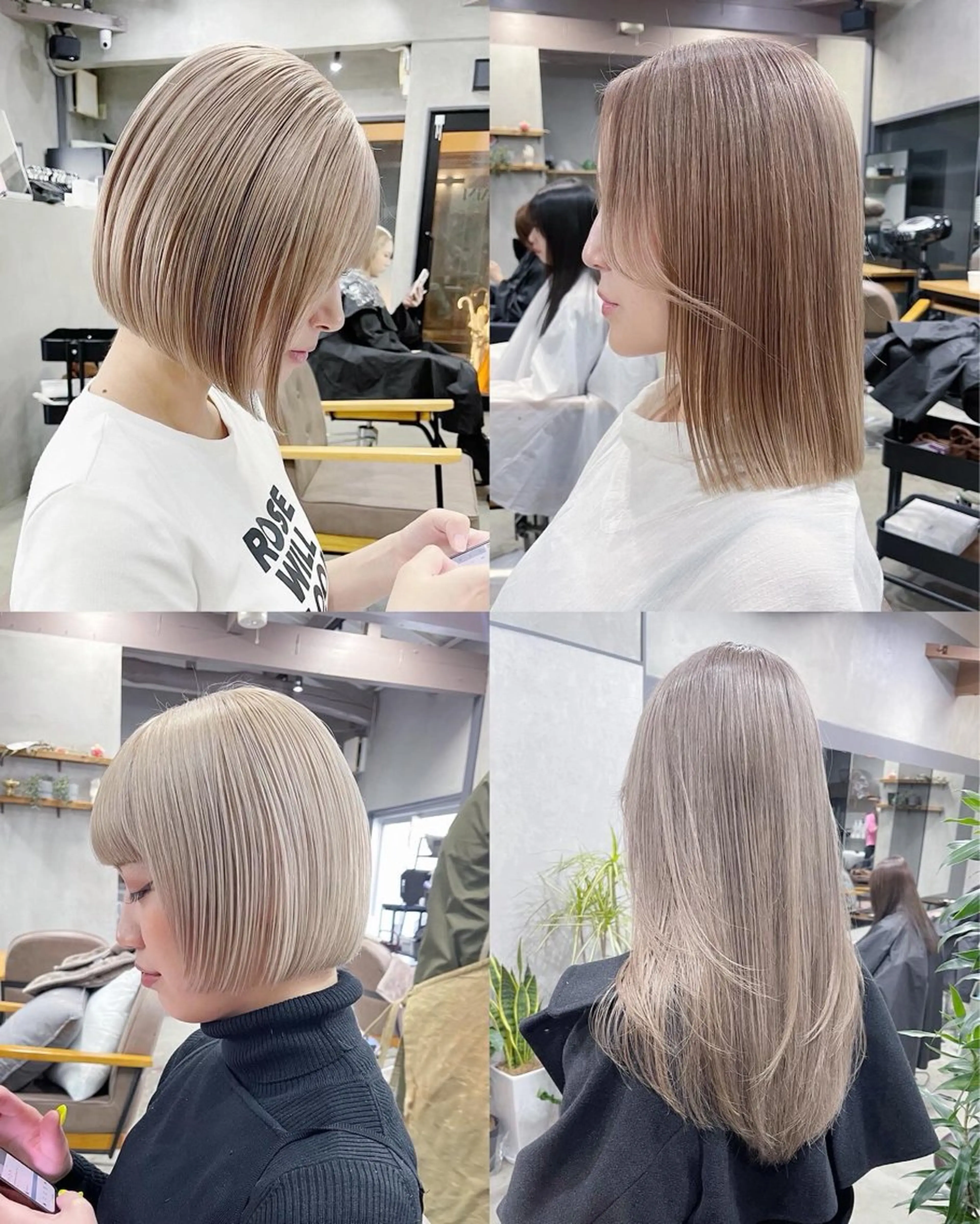 ミディアム カラー ベージュカラー ミルクティーベージュ ヘアカラー トリートメント AiM 大名　似合わせカットのヘアスタイル