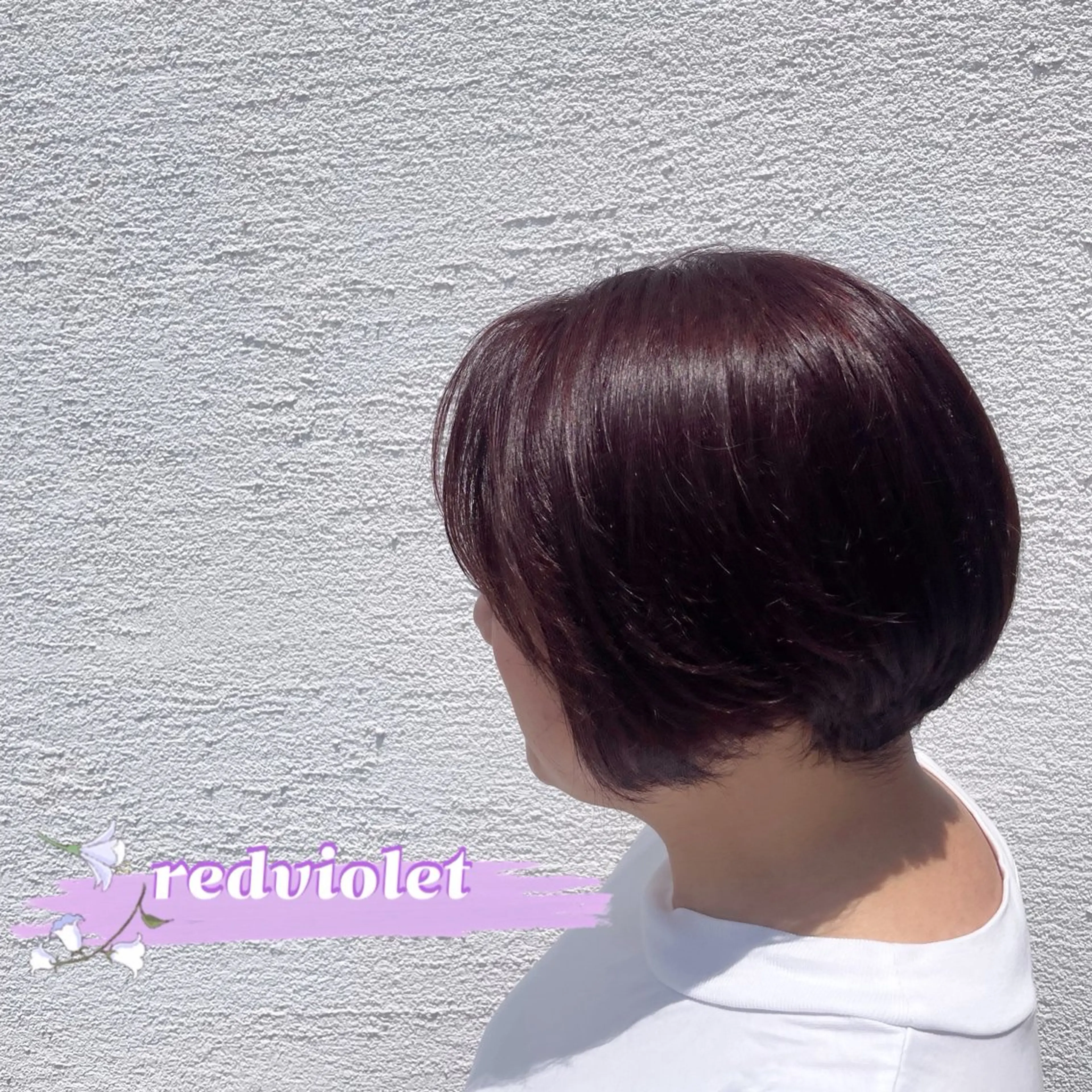 カラー 透明感カラー レッドカラー バイオレットカラー picasso yume/ボブカットのヘアスタイル